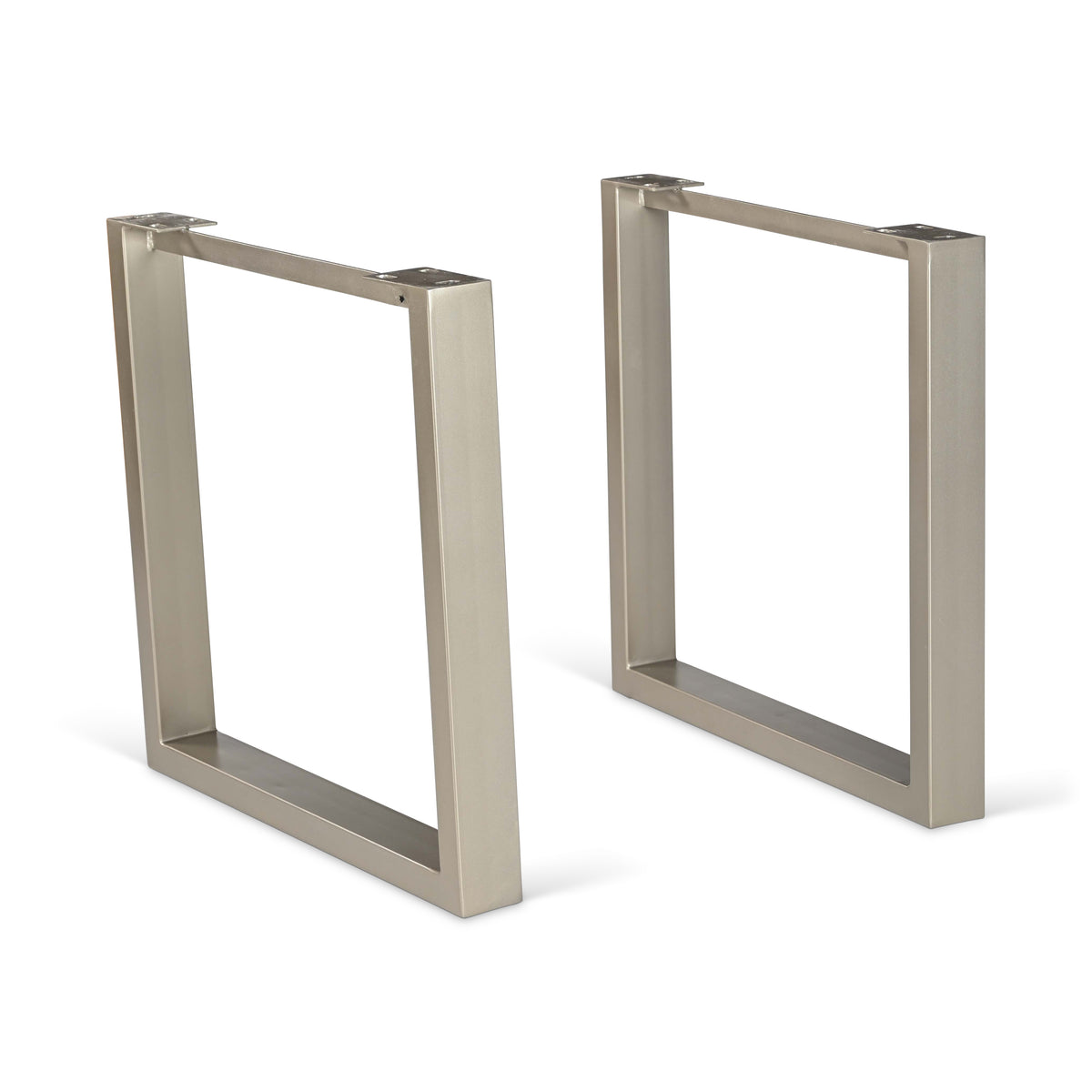 U Dining Table Base (Set of 2) by Urbia — solid metal U-shaped bases in pewter.