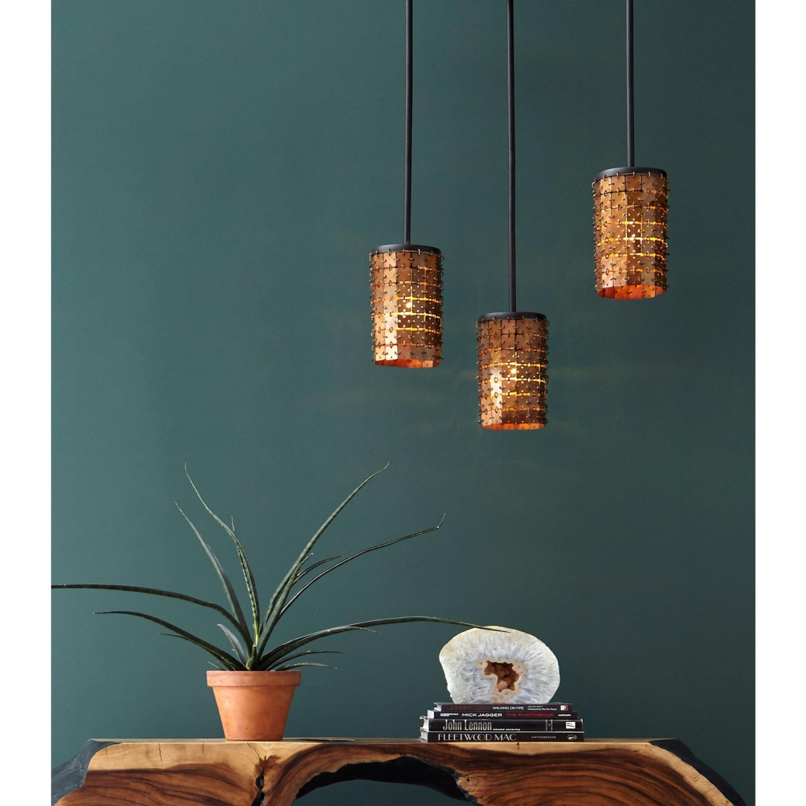 Armor Pendant Lamp - Brass