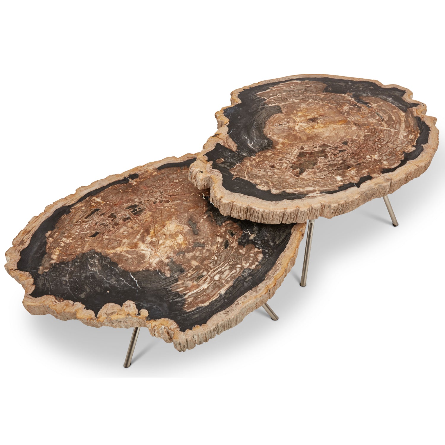 Lastra Natural Dark Coffee Table - Set of 2