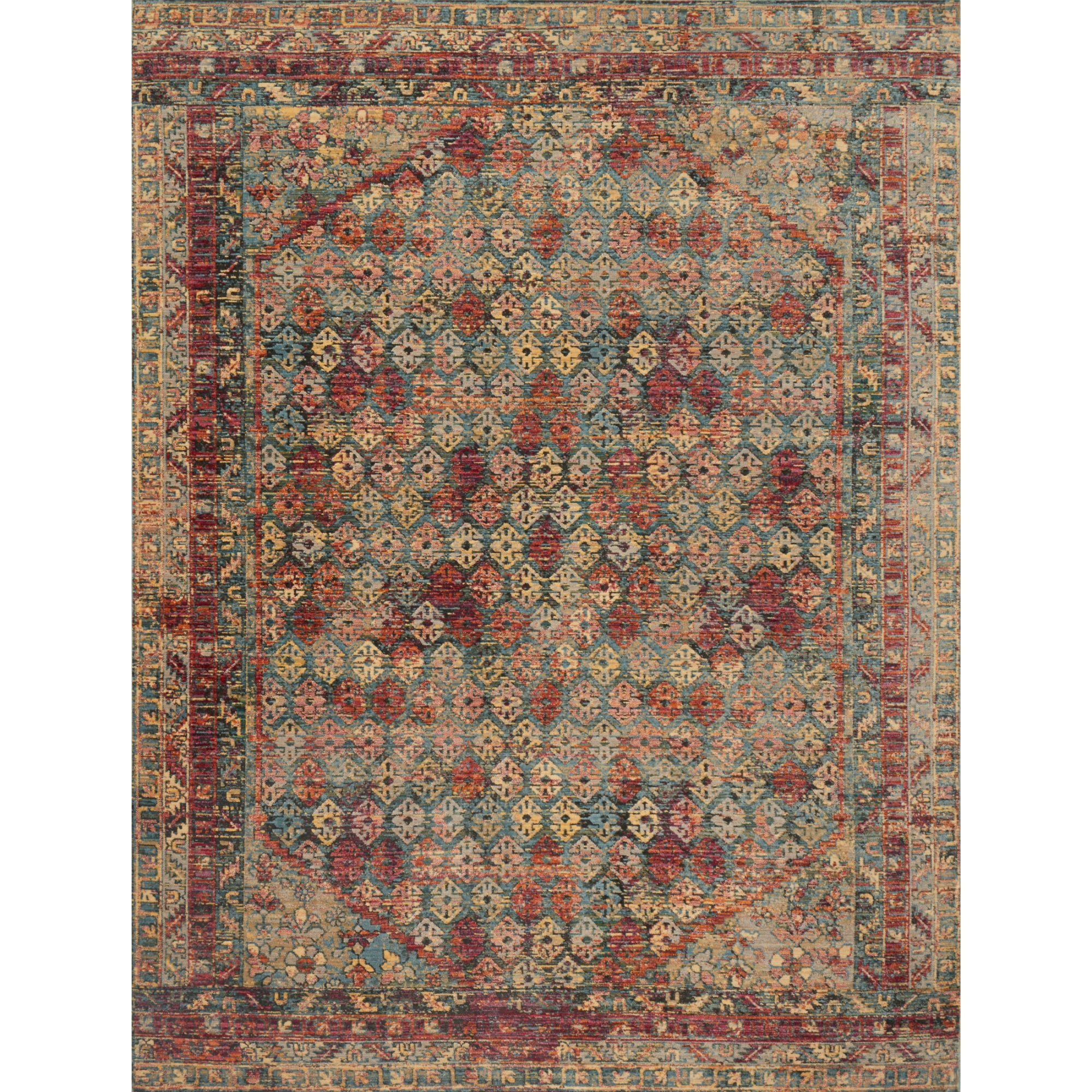Loloi Javari Slate/Berry Rug