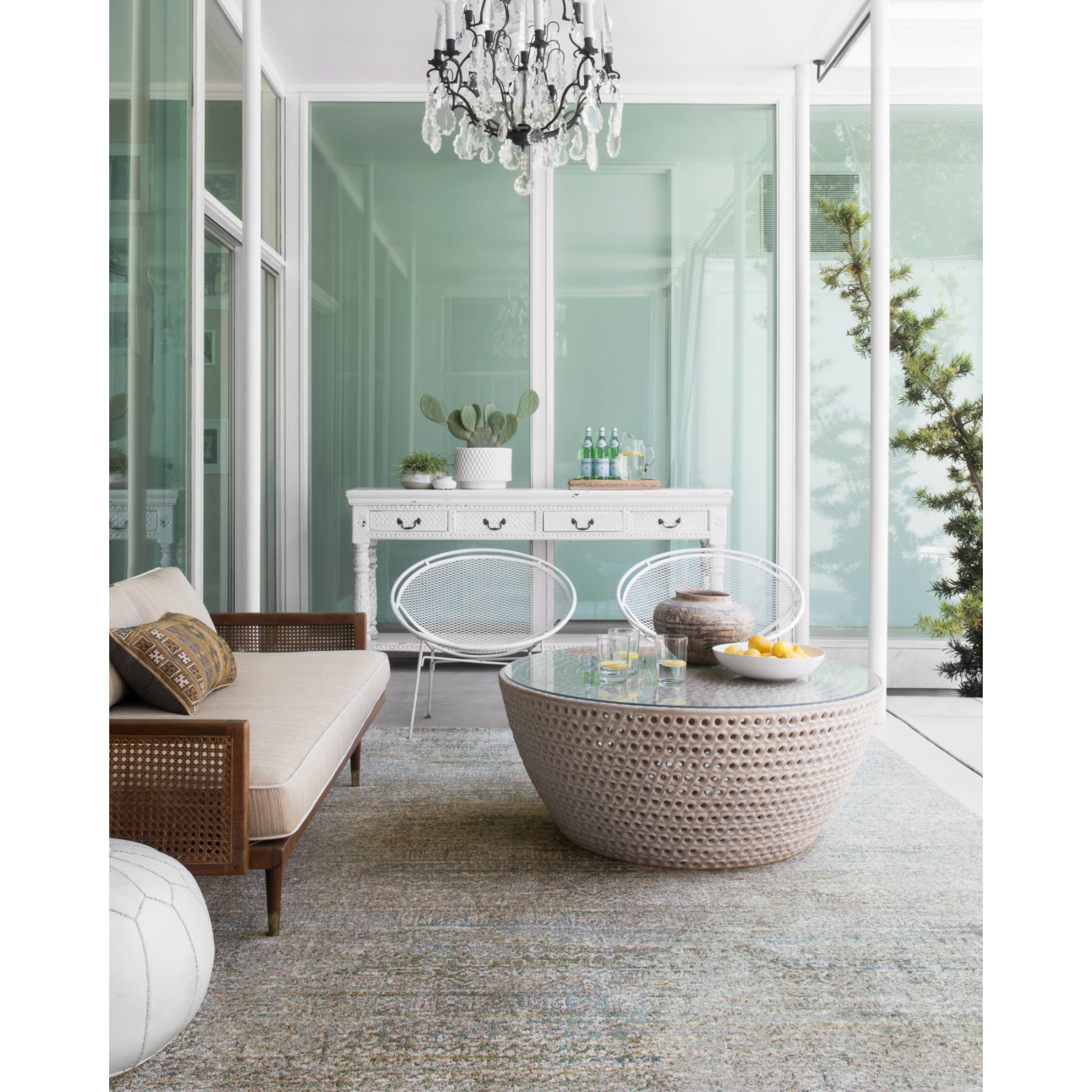 Loloi Javari Ivory/Sea Rug