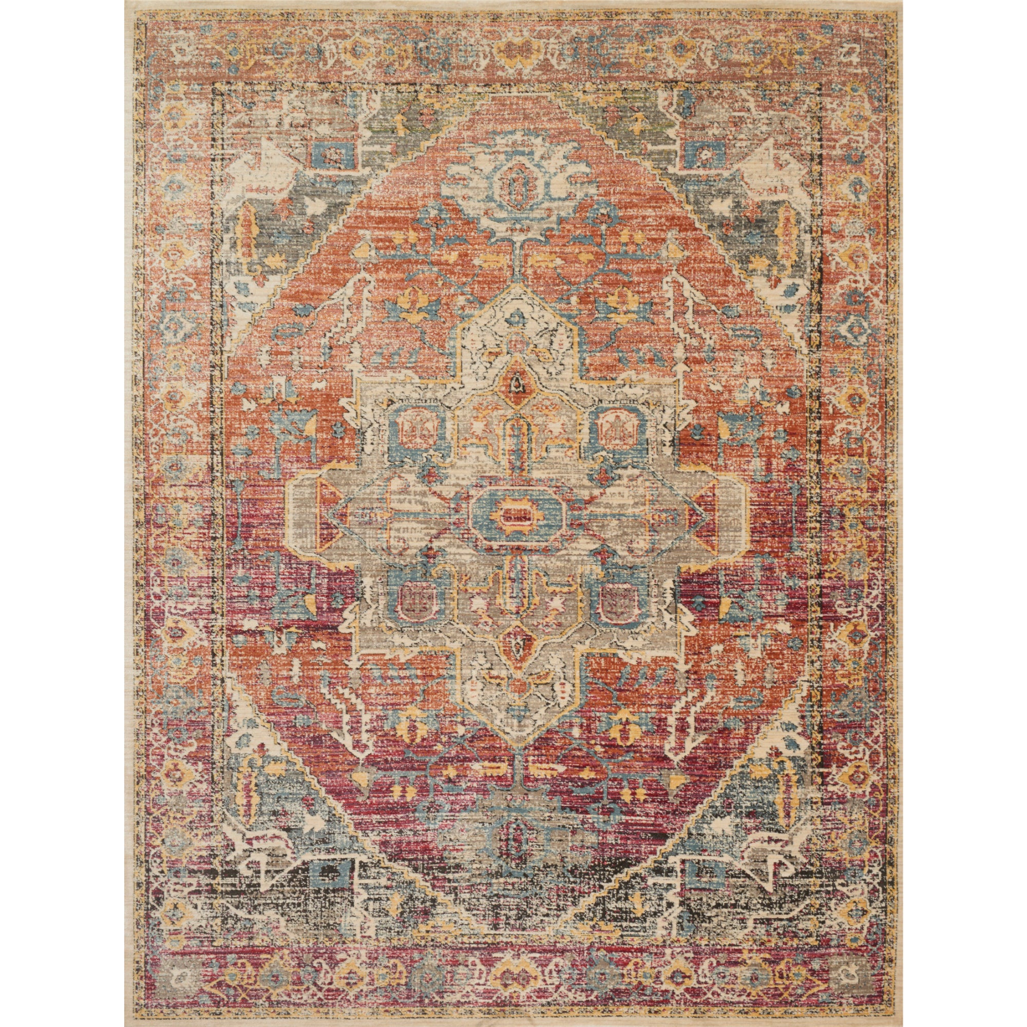 Loloi Javari Berry/Sunrise Rug