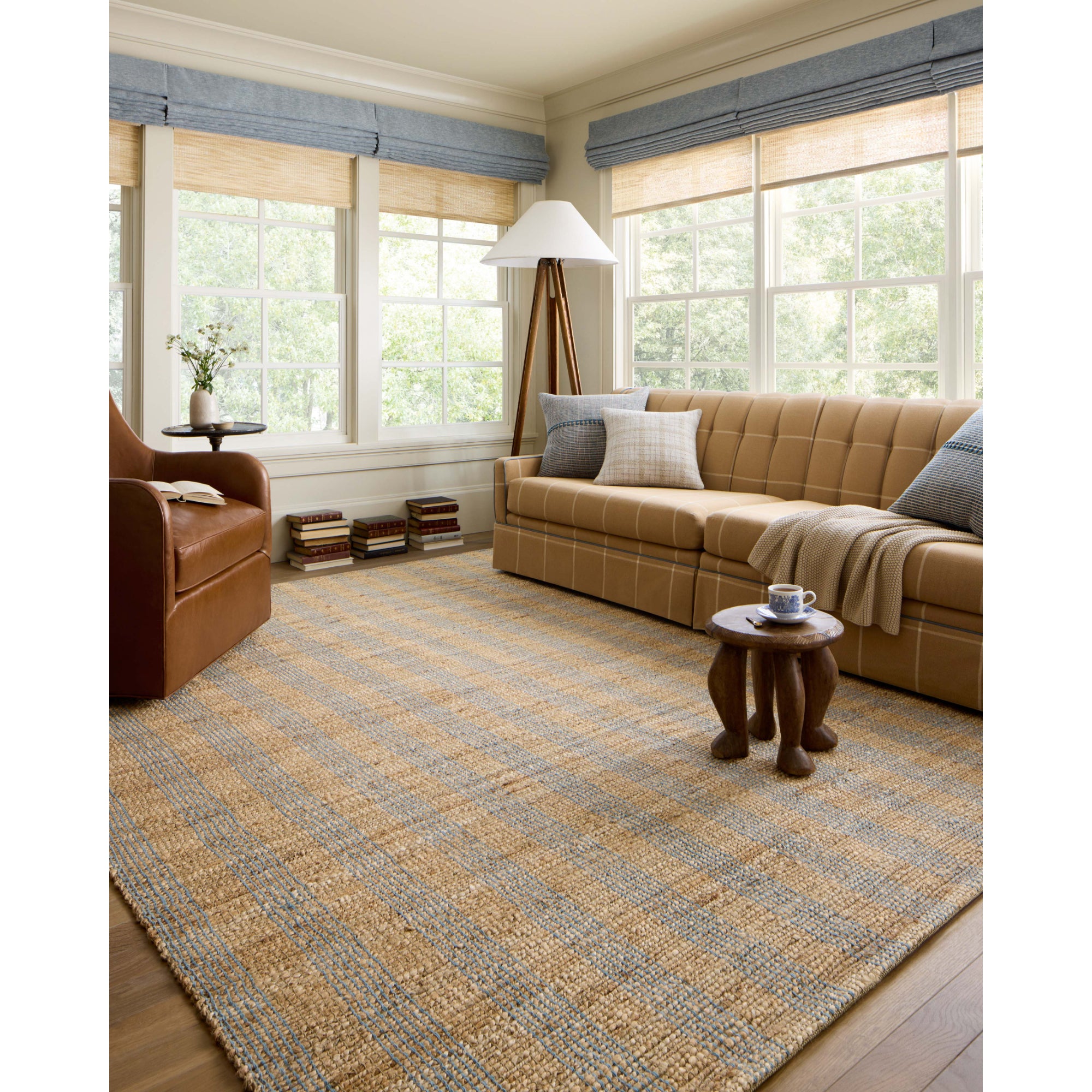 Chris Loves Julia x Loloi Judy Natural/Sky Rug