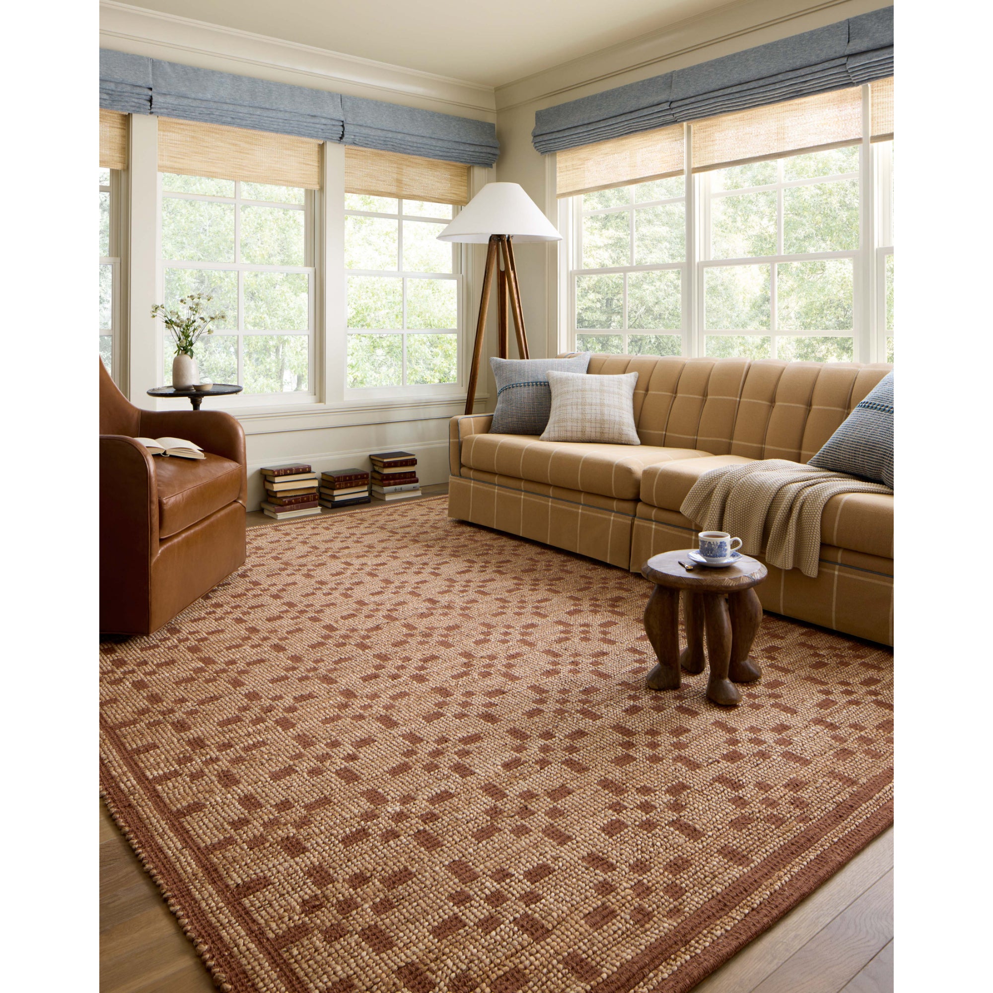 Chris Loves Julia x Loloi Judy Natural/Spice Rug