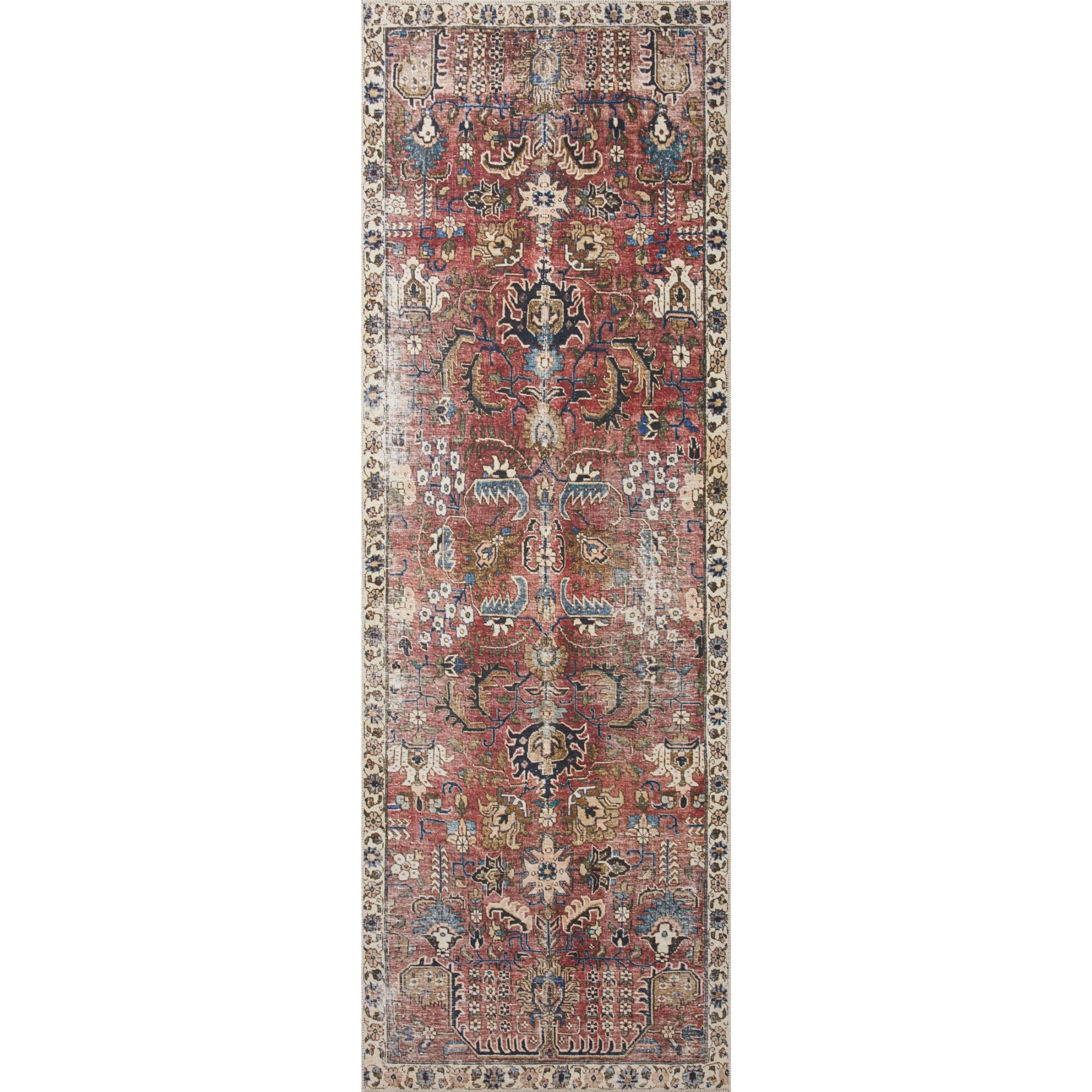 Chris Loves Julia x Loloi Jules Merlot/Multi Rug