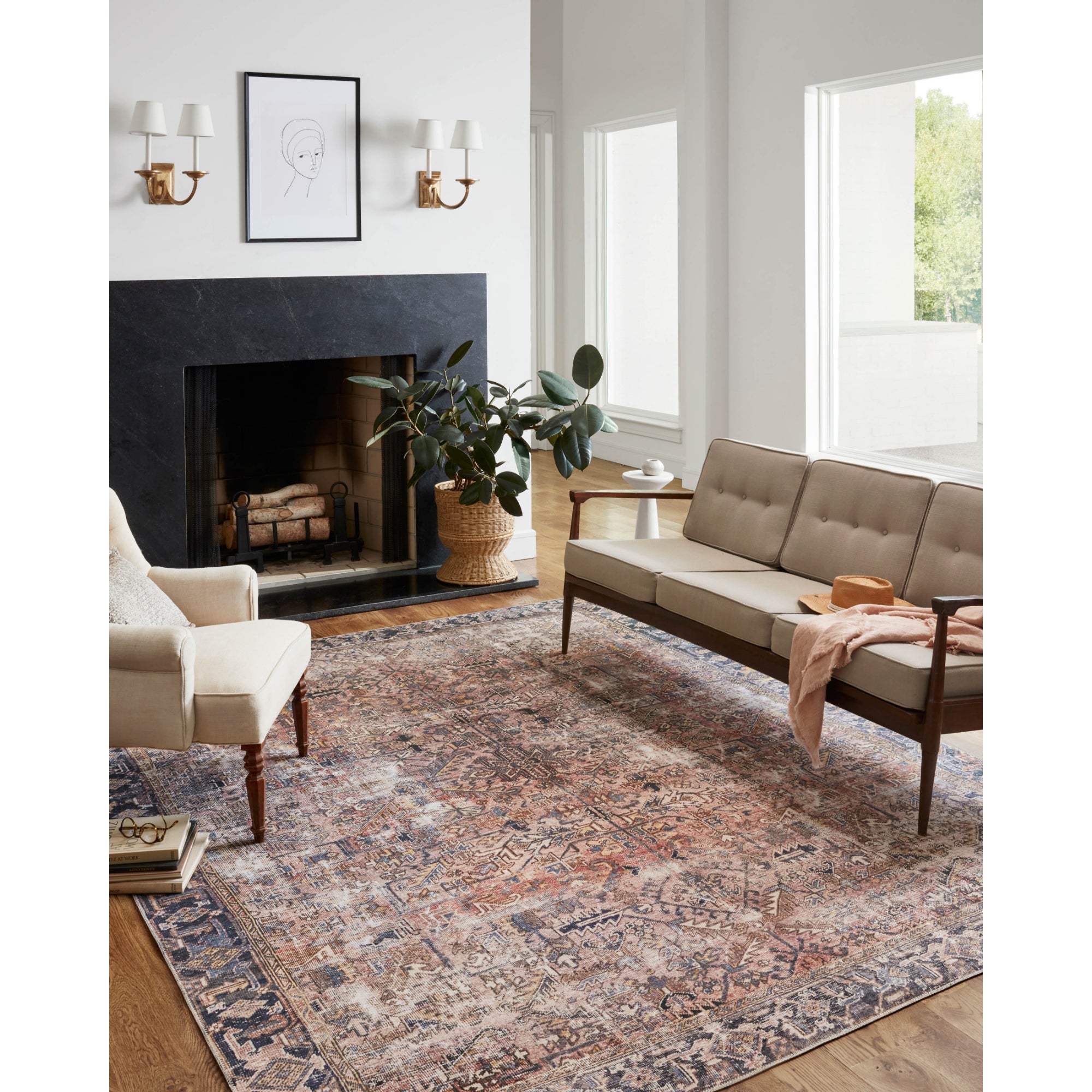 Chris Loves Julia x Loloi Jules Terracotta/Multi Rug