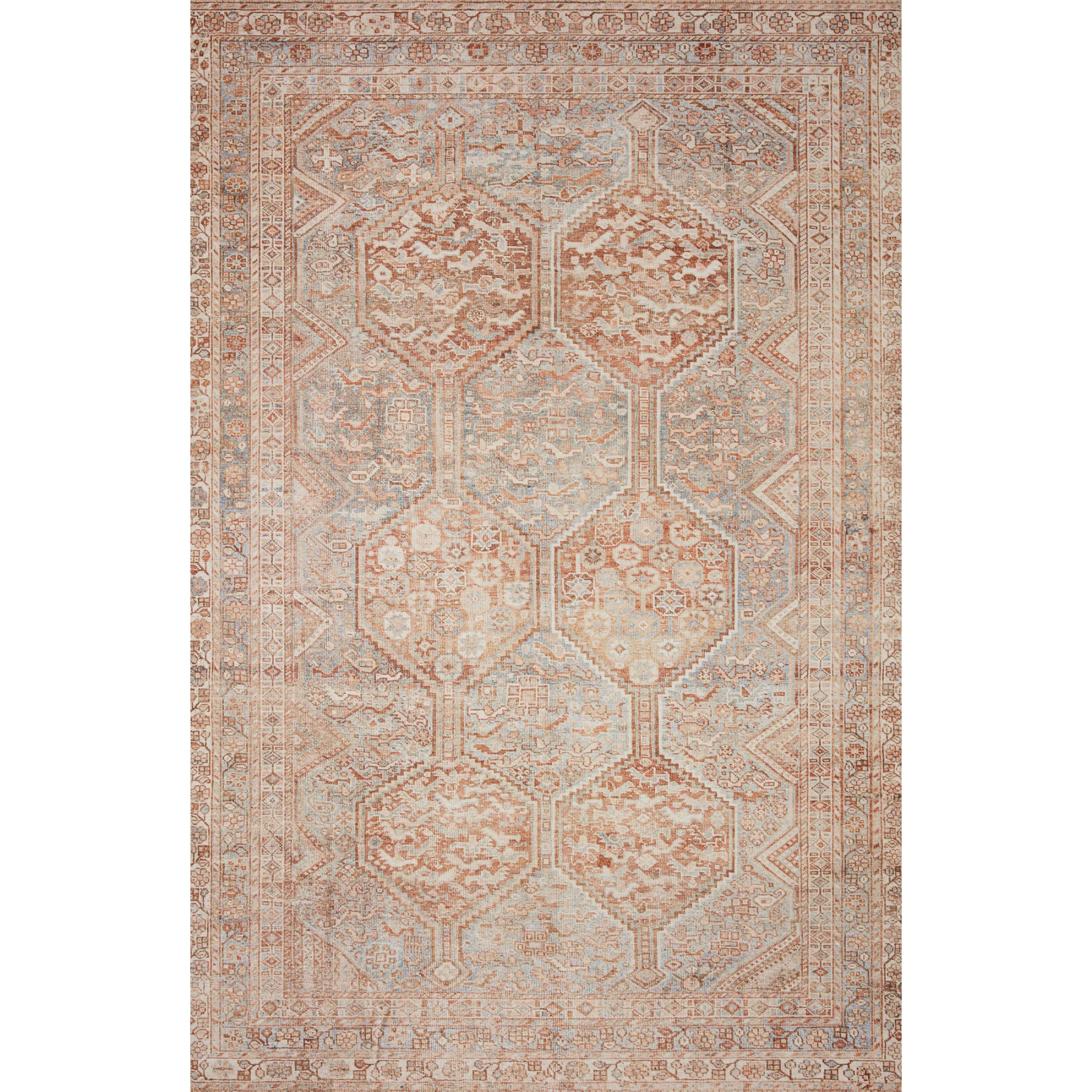 Chris Loves Julia x Loloi Jules Tangerine/Mist Rug