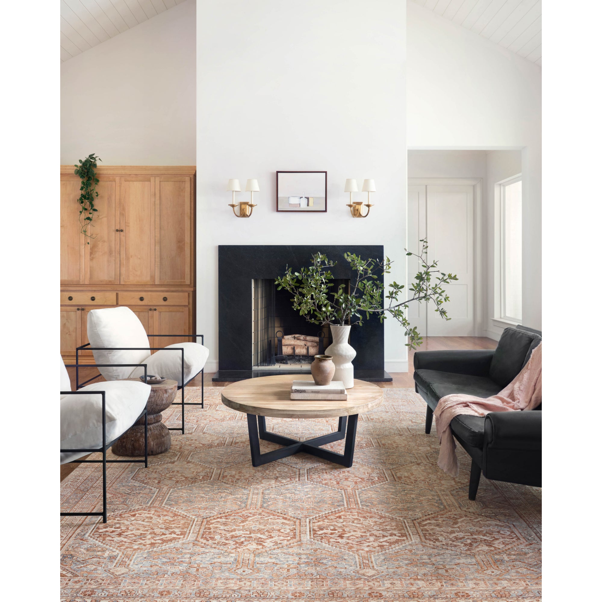 Chris Loves Julia x Loloi Jules Tangerine/Mist Rug