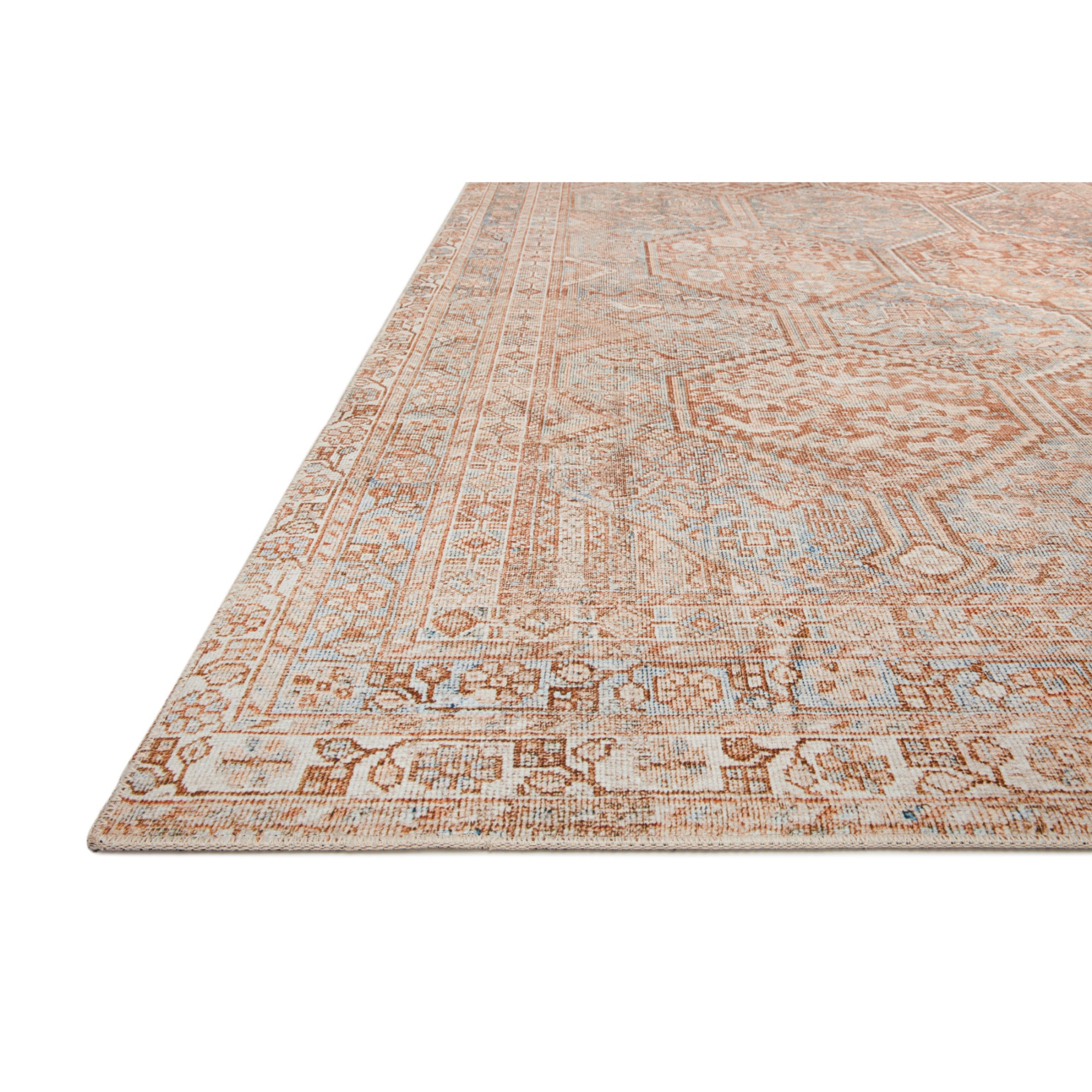 Chris Loves Julia x Loloi Jules Tangerine/Mist Rug