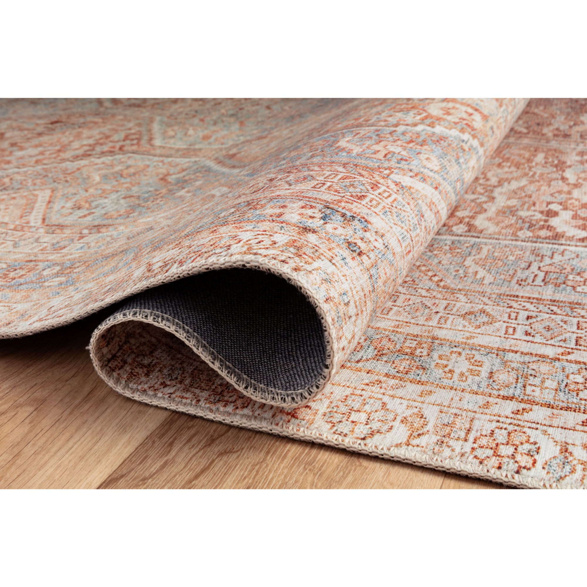 Chris Loves Julia x Loloi Jules Tangerine/Mist Rug