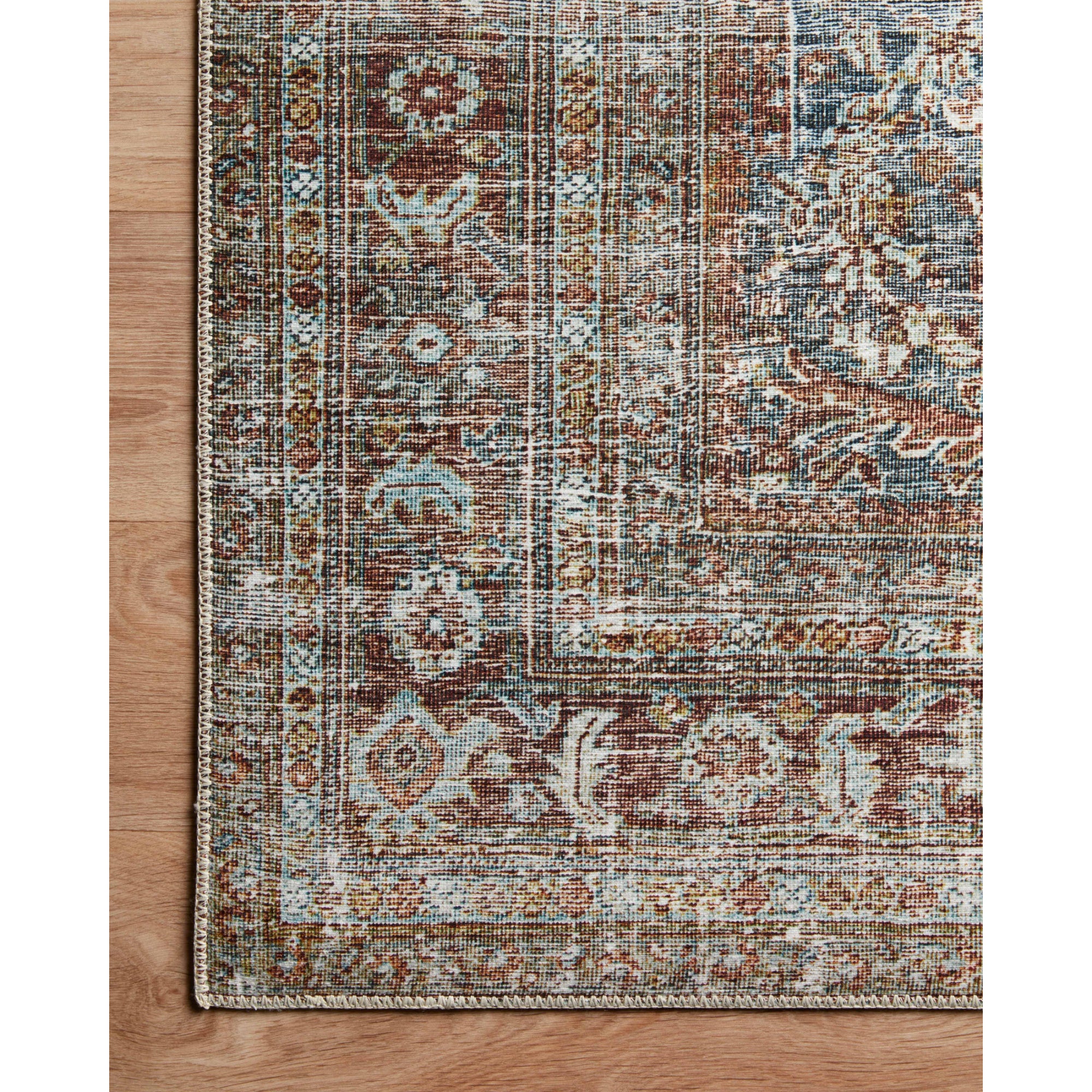 Chris Loves Julia x Loloi Jules Lagoon/Brick Rug