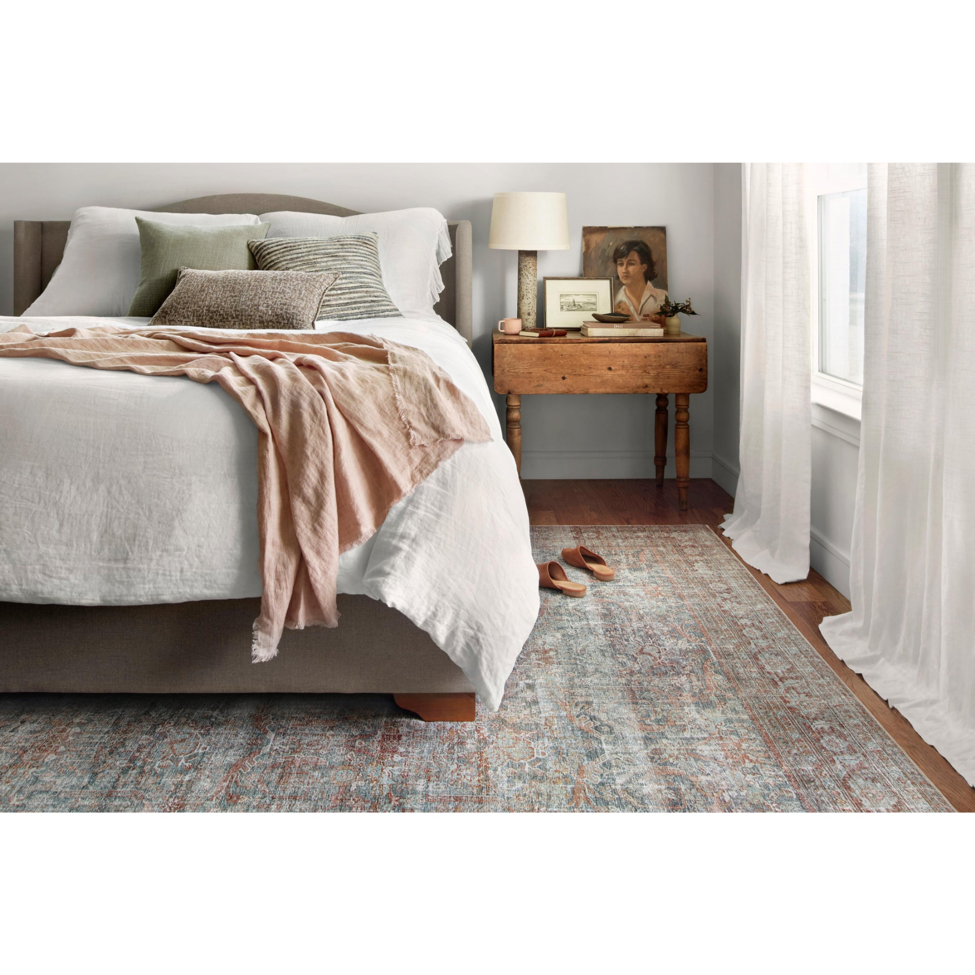 Chris Loves Julia x Loloi Jules Lagoon/Brick Rug
