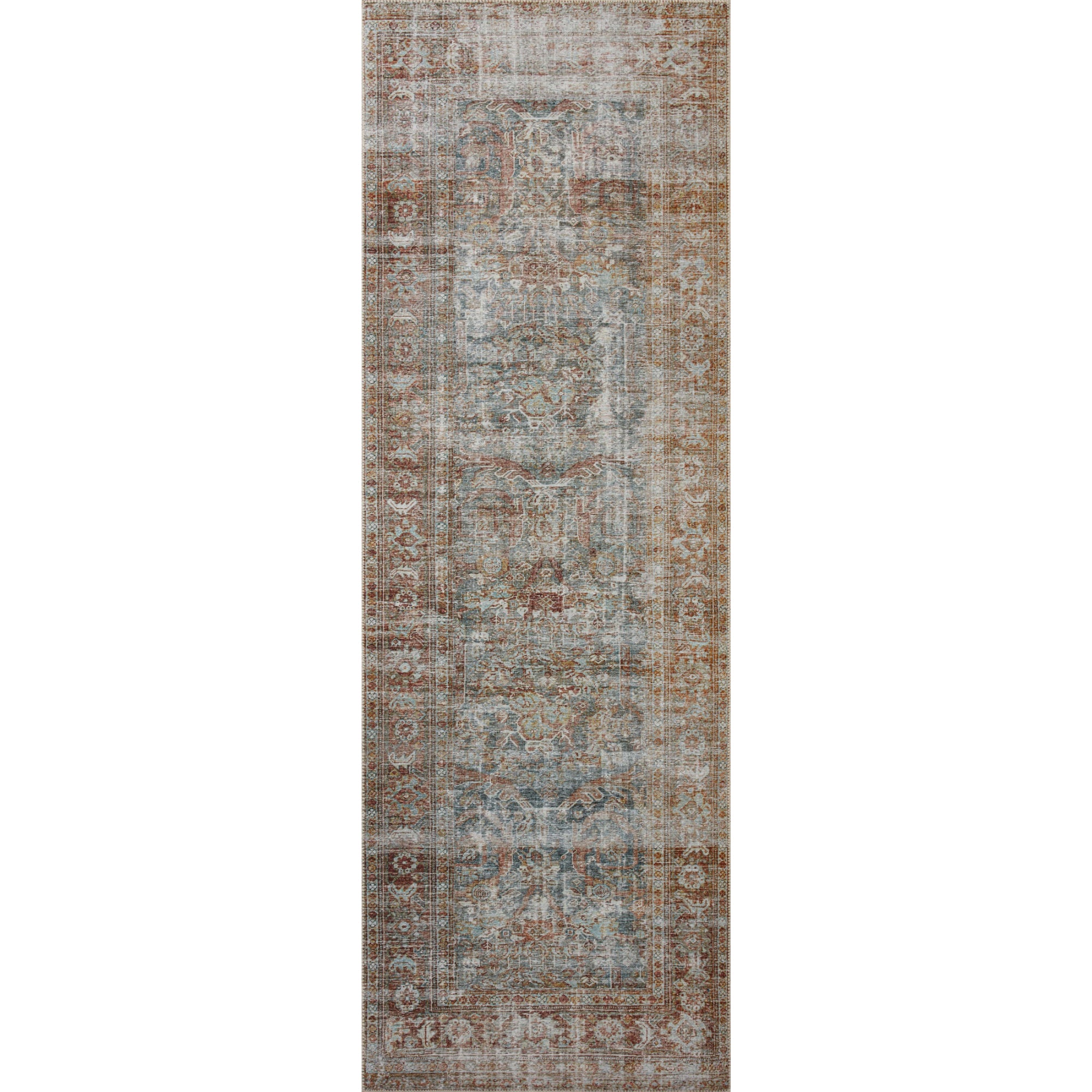 Chris Loves Julia x Loloi Jules Lagoon/Brick Rug