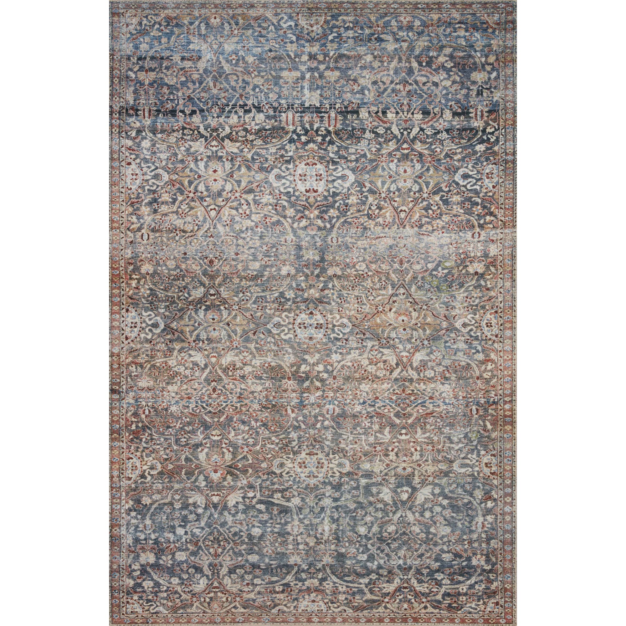 Chris Loves Julia x Loloi Jules Denim/Spice Rug