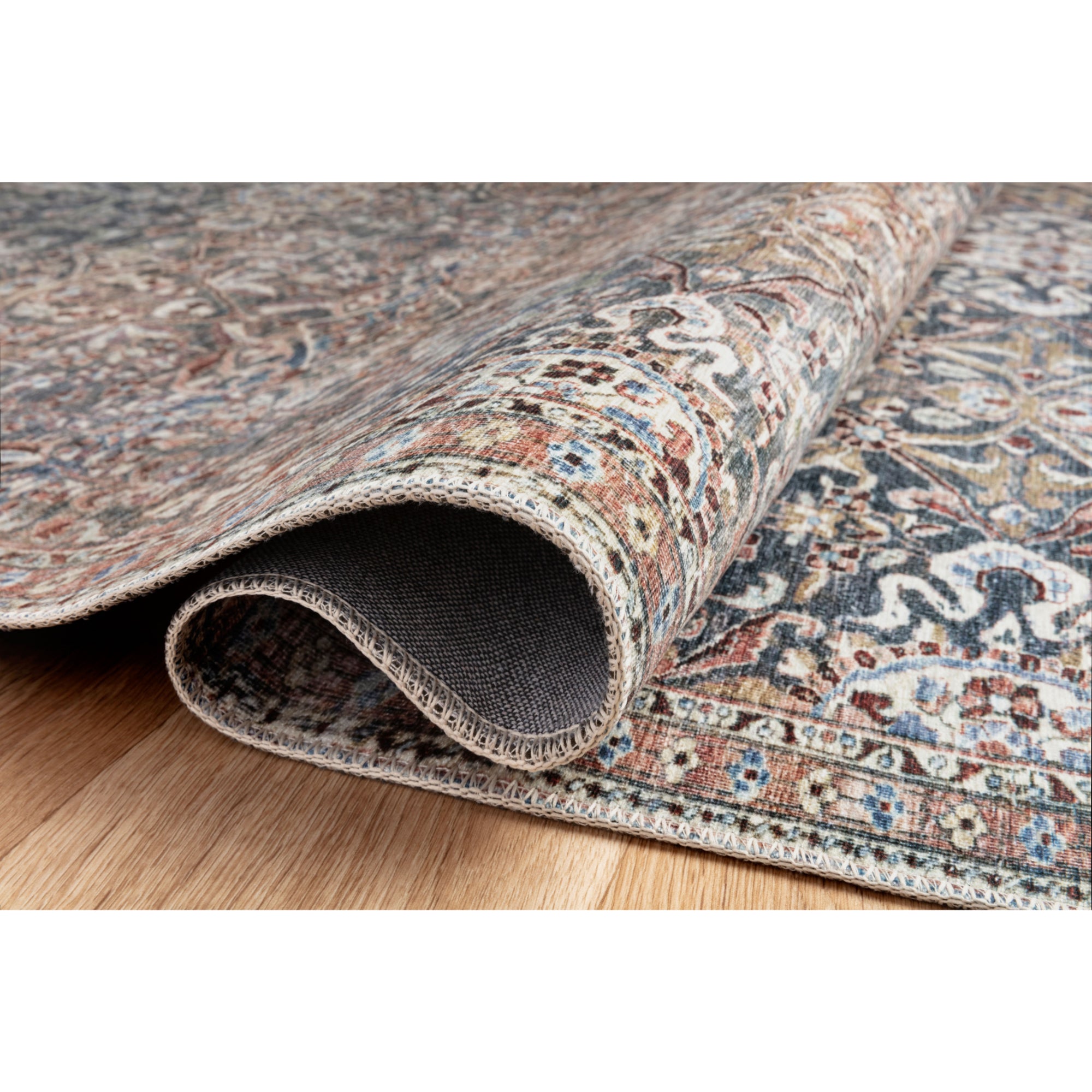 Chris Loves Julia x Loloi Jules Denim/Spice Rug