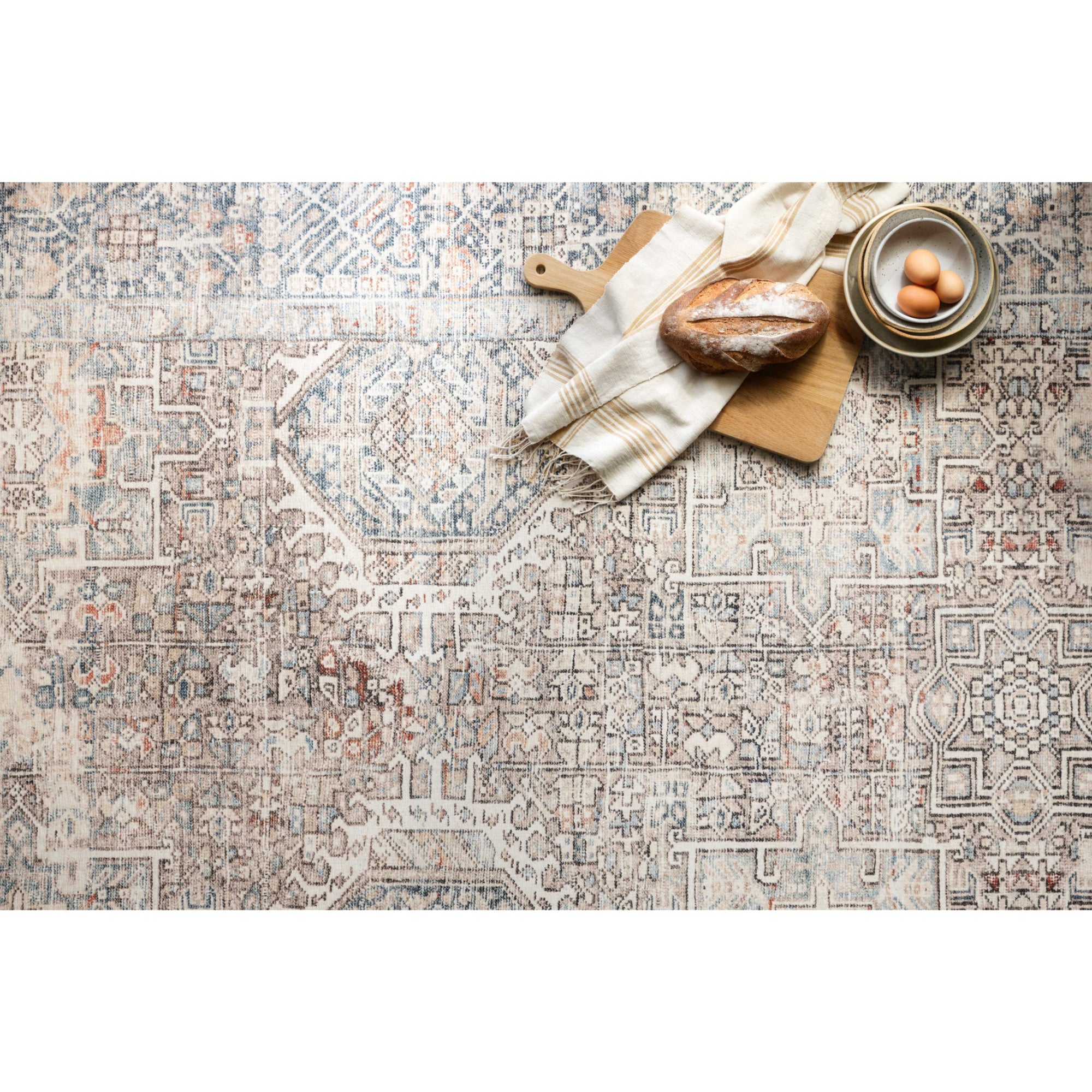 Chris Loves Julia x Loloi Jules Natural/Ocean Rug