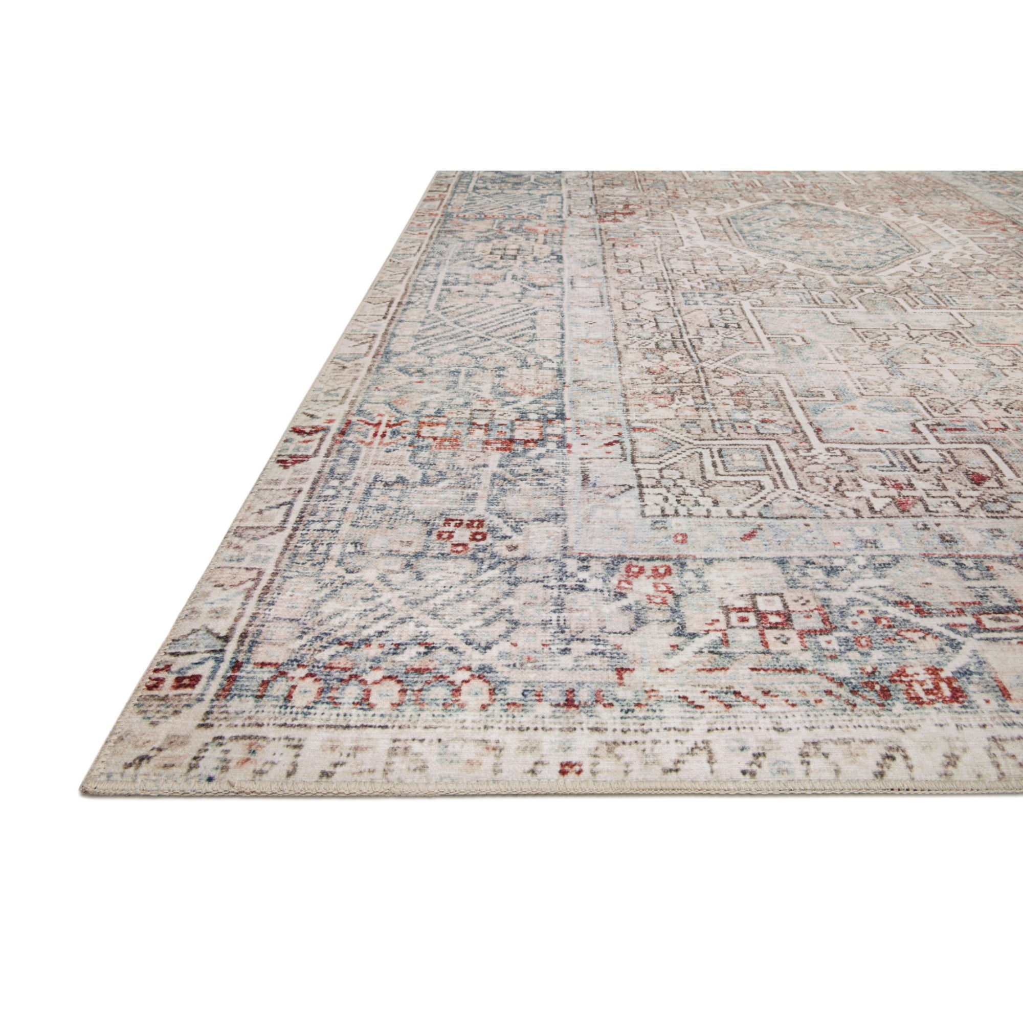 Chris Loves Julia x Loloi Jules Natural/Ocean Rug