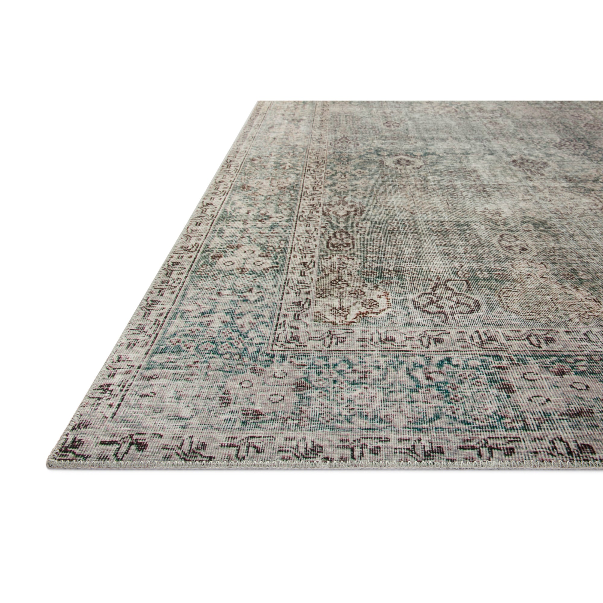 Chris Loves Julia x Loloi Jules Emerald/Antique Ivory Rug