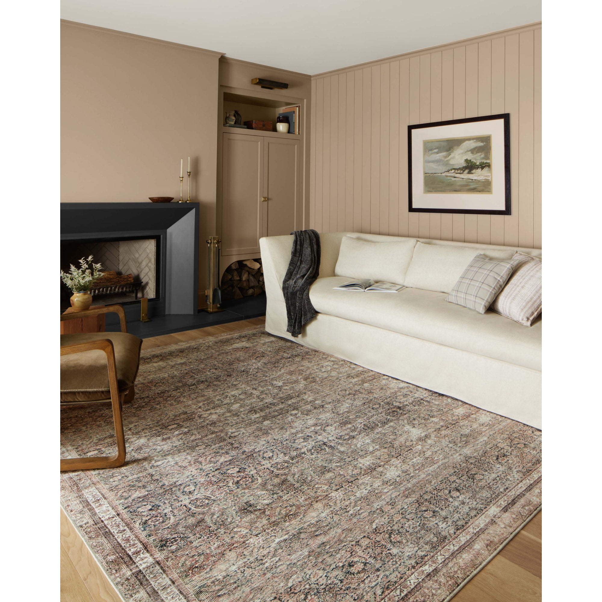 Chris Loves Julia x Loloi Jules Ink/Terracotta Rug