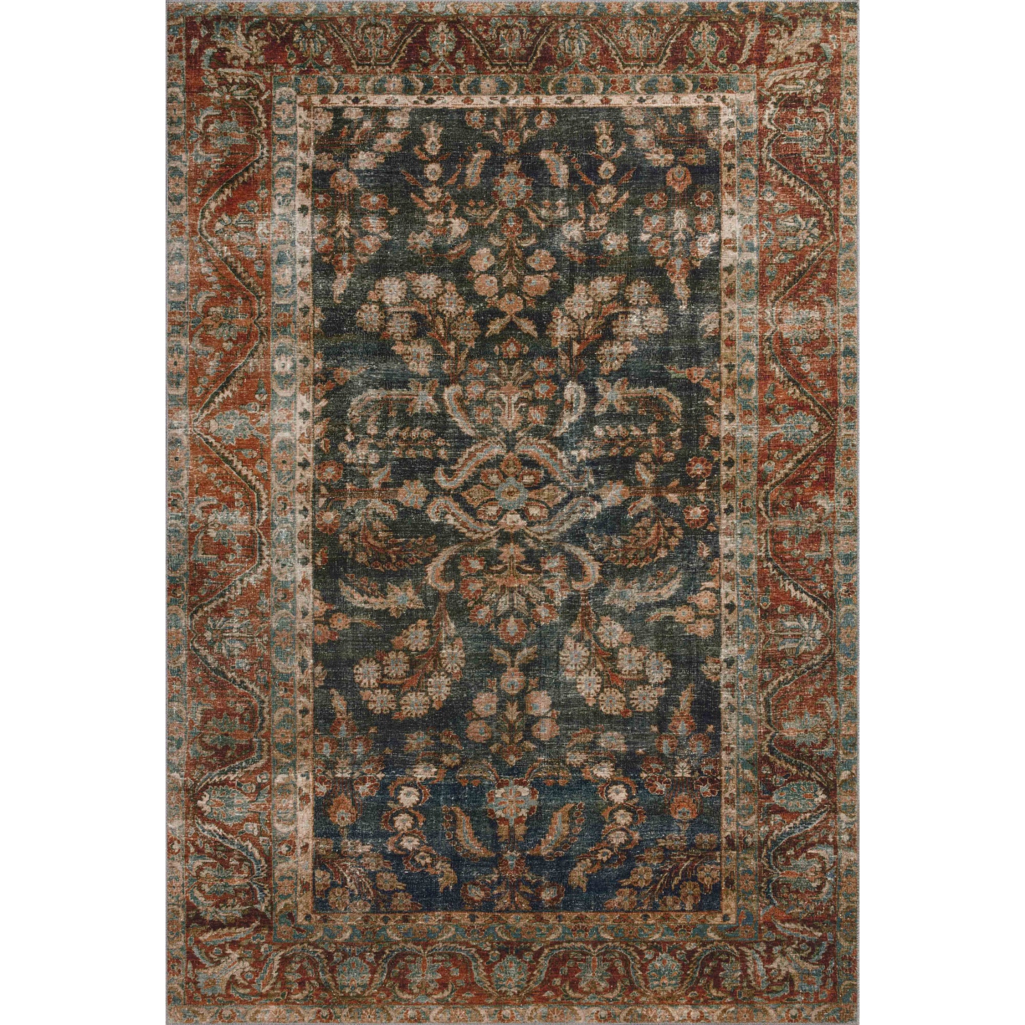 Chris Loves Julia x Loloi Jules Ocean/Spice Rug