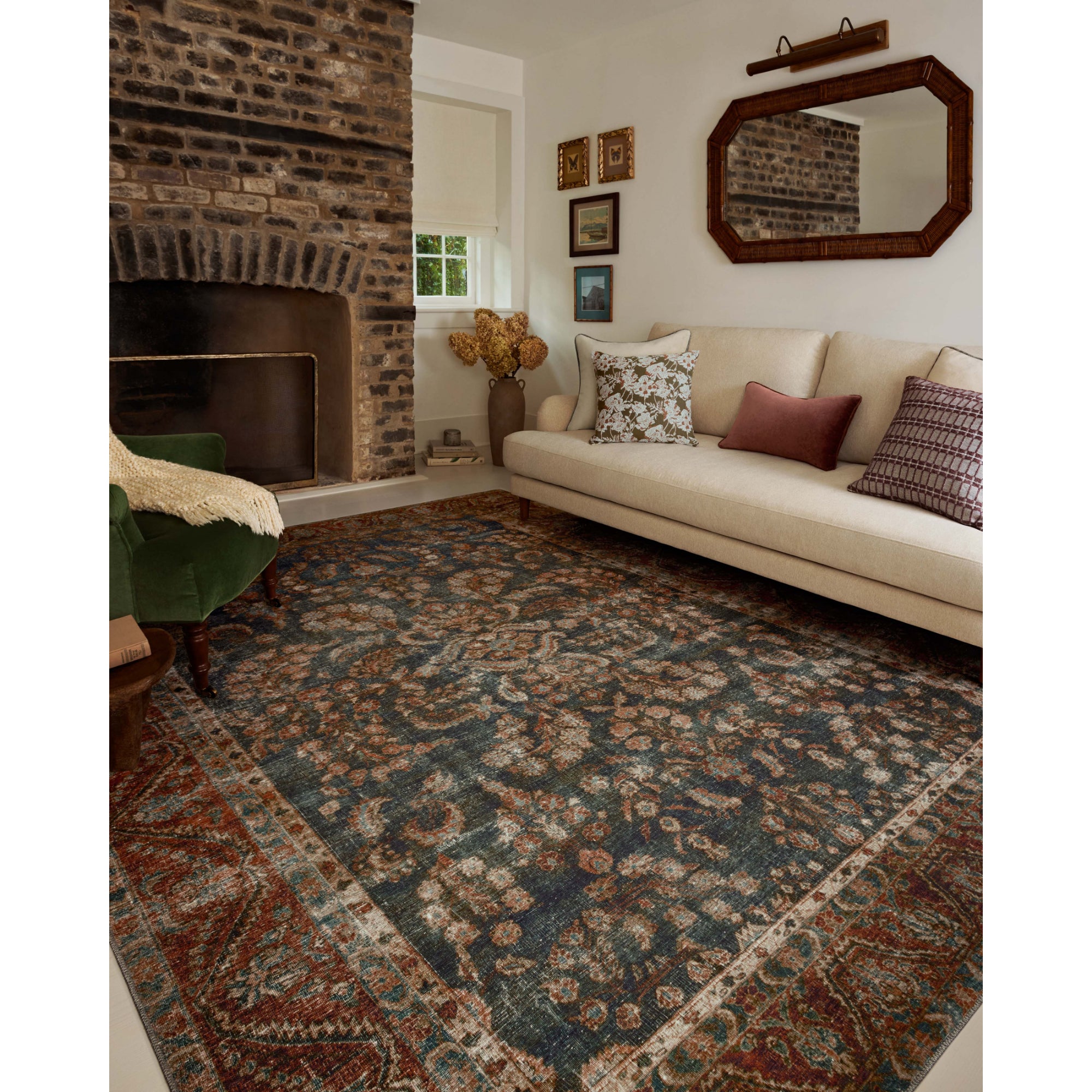 Chris Loves Julia x Loloi Jules Ocean/Spice Rug