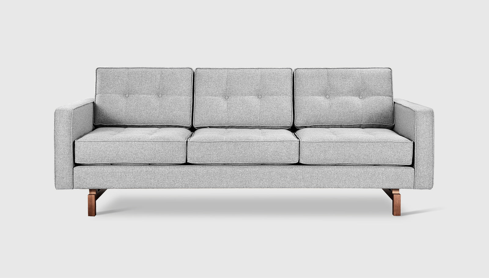 Jane 2 Sofa Bayview Silver / WalnutSofa Gus*  Bayview Silver Walnut  Four Hands, Mid Century Modern Furniture, Old Bones Furniture Company, Old Bones Co, Modern Mid Century, Designer Furniture, https://www.oldbonesco.com/