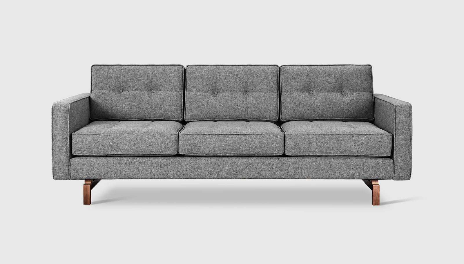 Jane 2 Sofa Parliament Stone / WalnutSofa Gus*  Parliament Stone Walnut  Four Hands, Mid Century Modern Furniture, Old Bones Furniture Company, Old Bones Co, Modern Mid Century, Designer Furniture, https://www.oldbonesco.com/