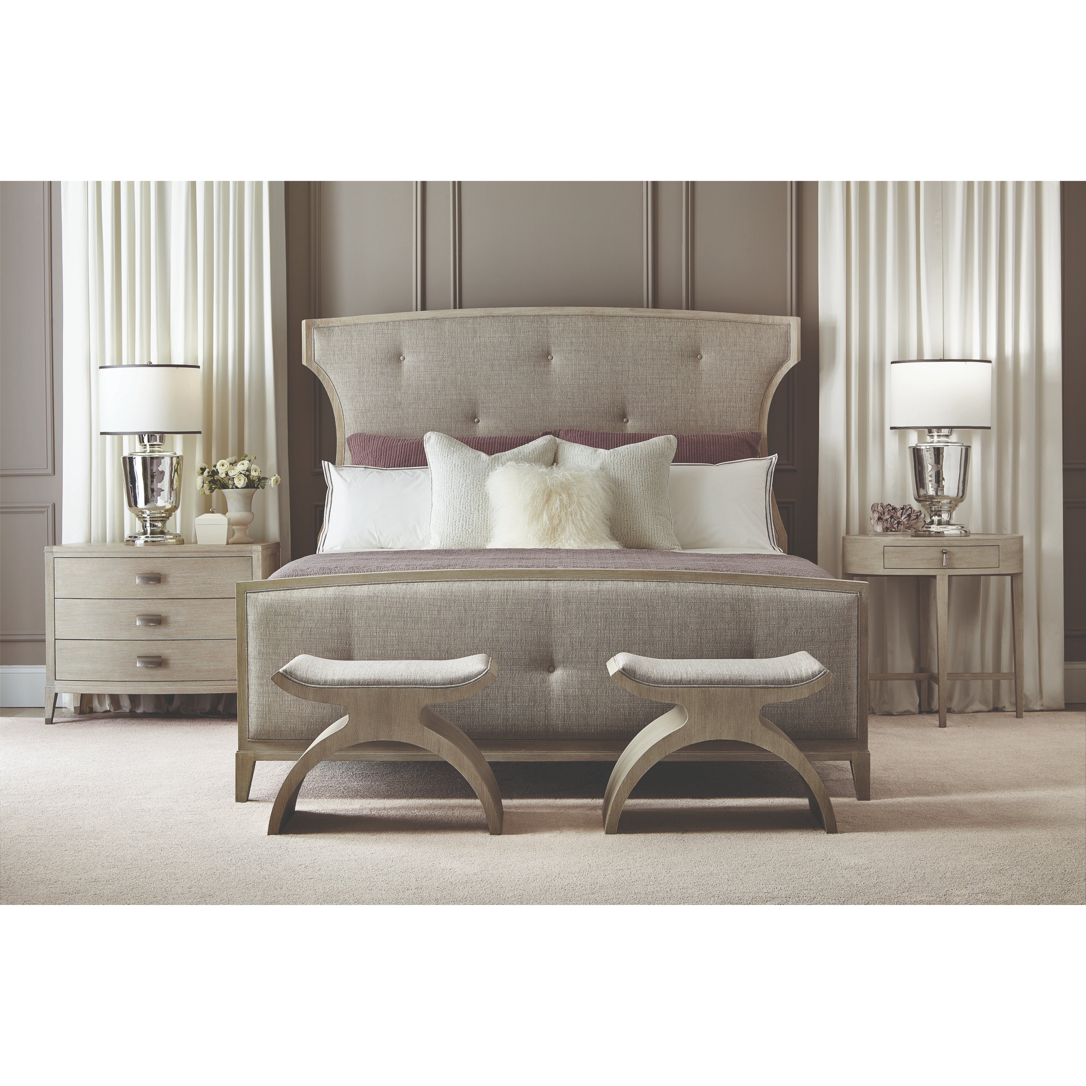 East Hampton Upholstered King Panel Bed by Bernhardt