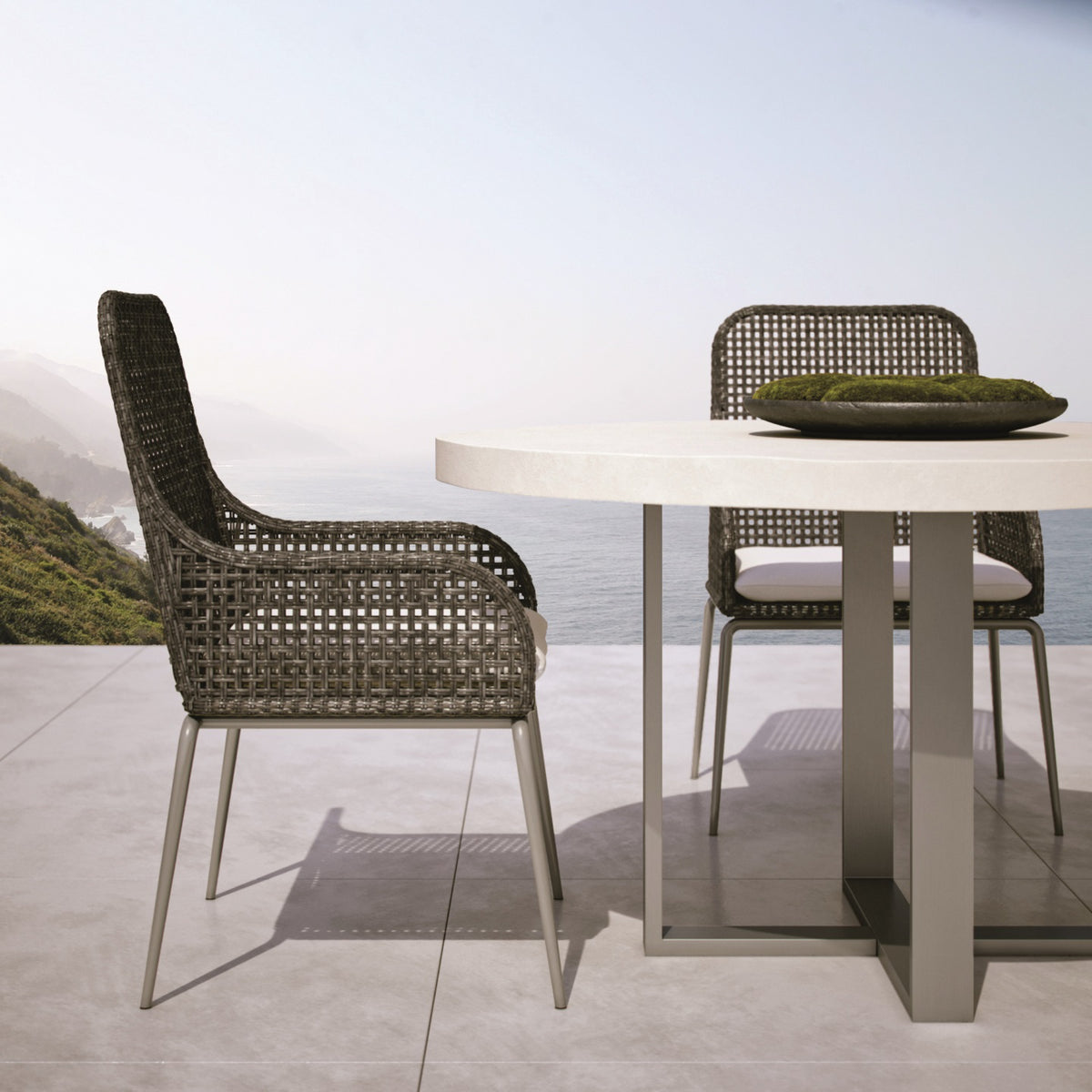 Del Mar Round Outdoor Dining Table by Bernhardt