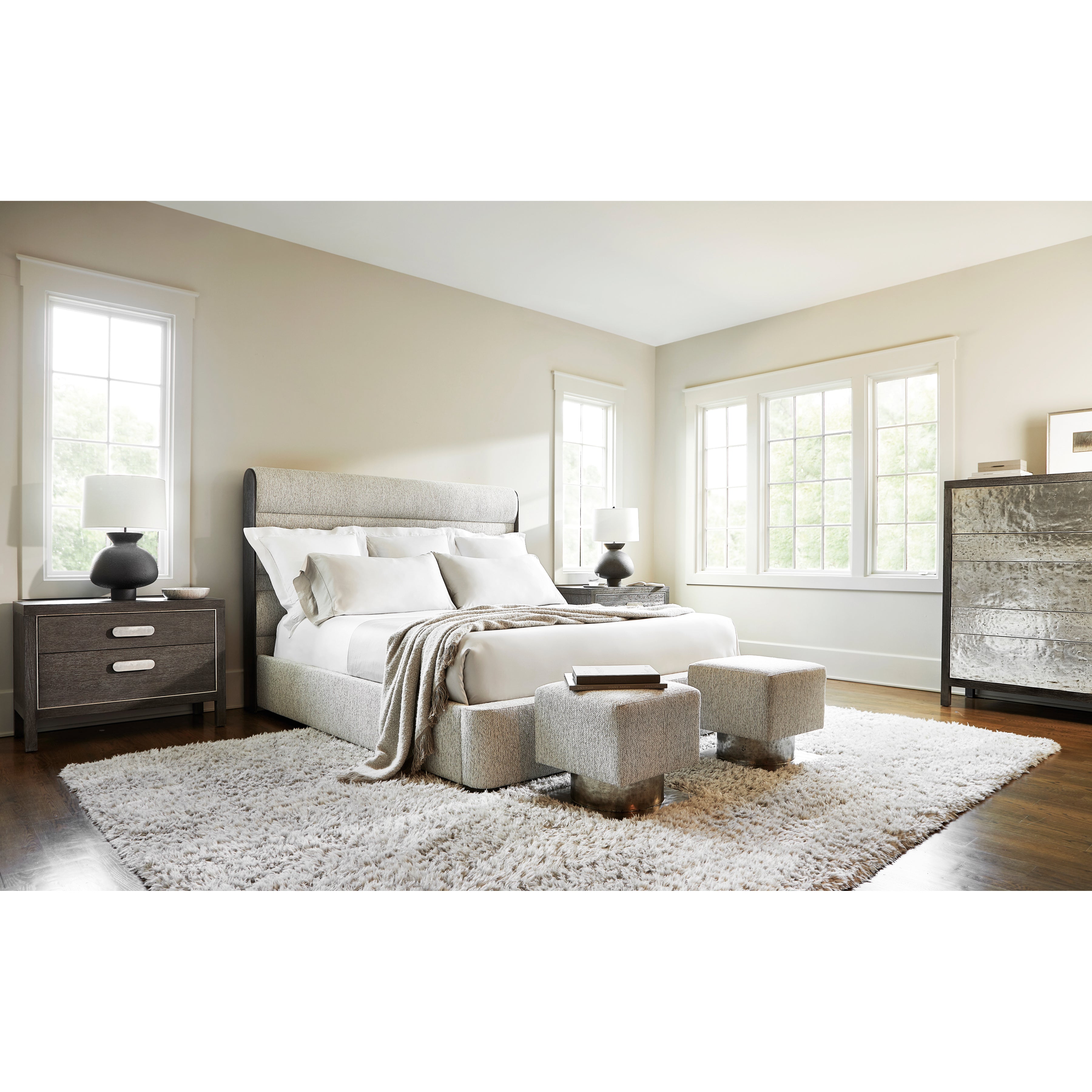 Prado Panel Bed in Porcini Finish by Bernhardt