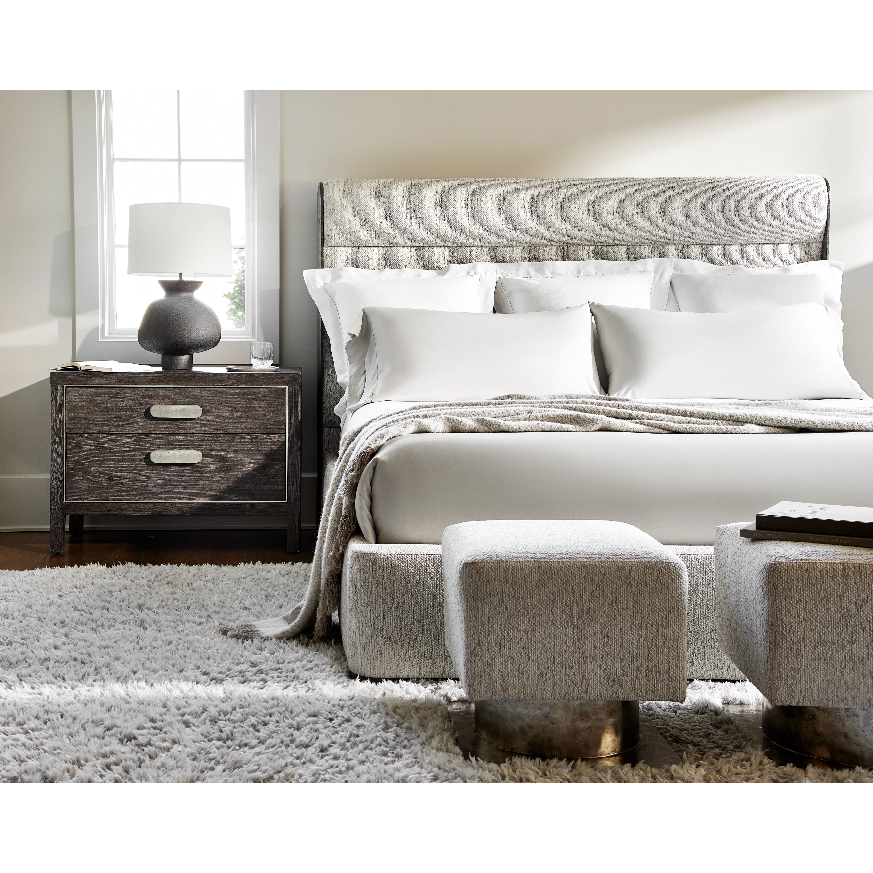 Prado Panel Bed in Porcini Finish by Bernhardt