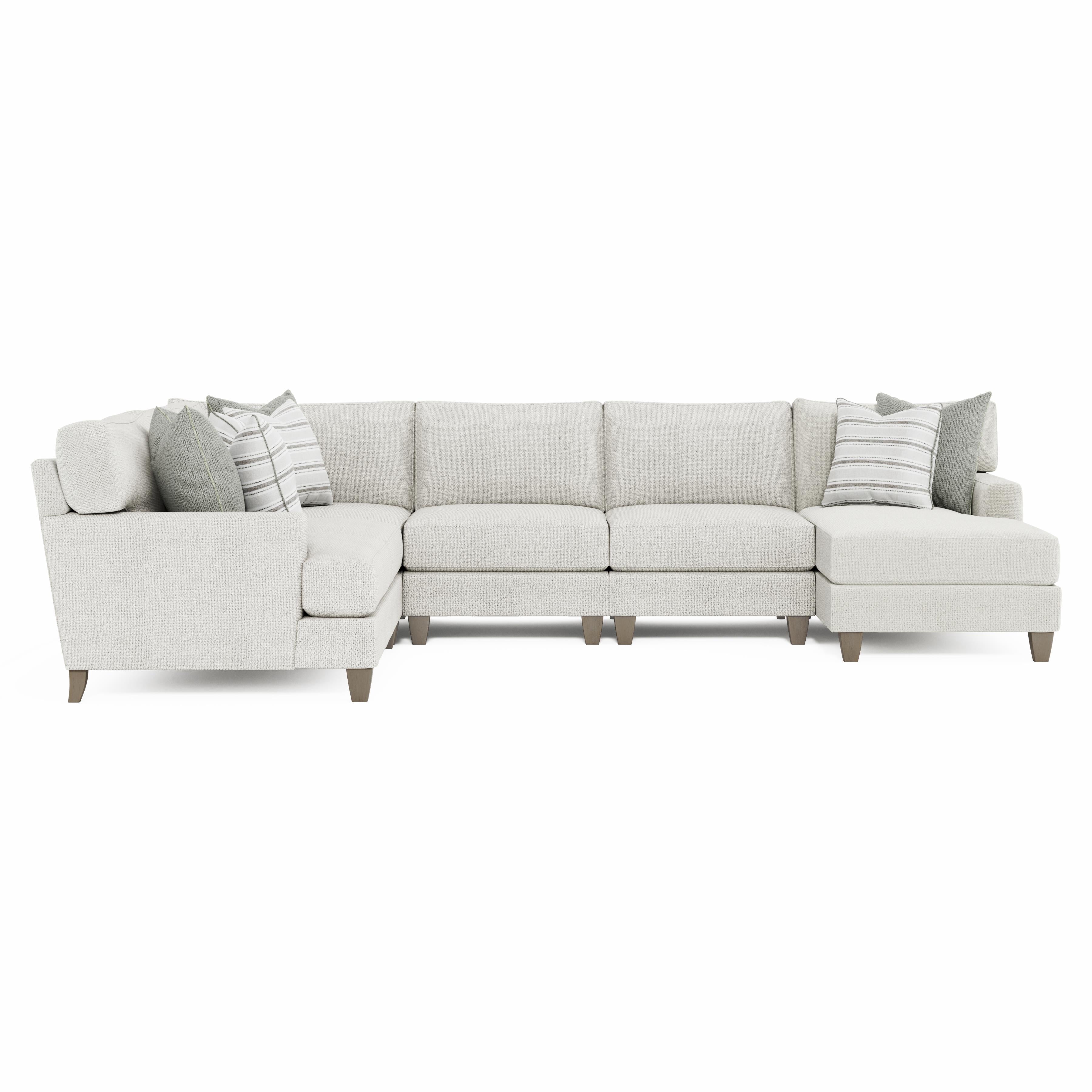 Mila 5-Piece Right Facing Fabric Sectional by Bernhardt