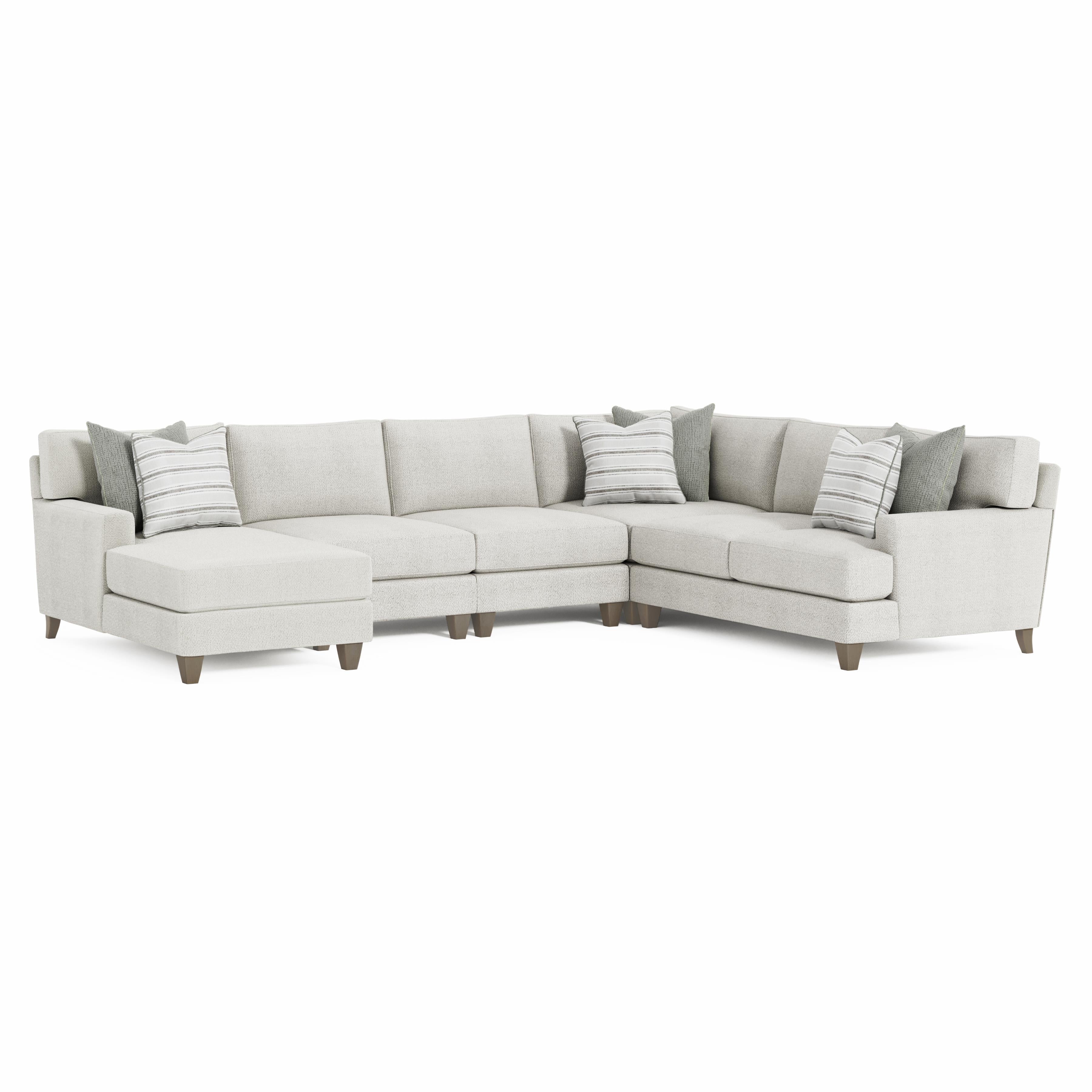 Mila 5-Piece Left Facing Fabric Sectional by Bernhardt