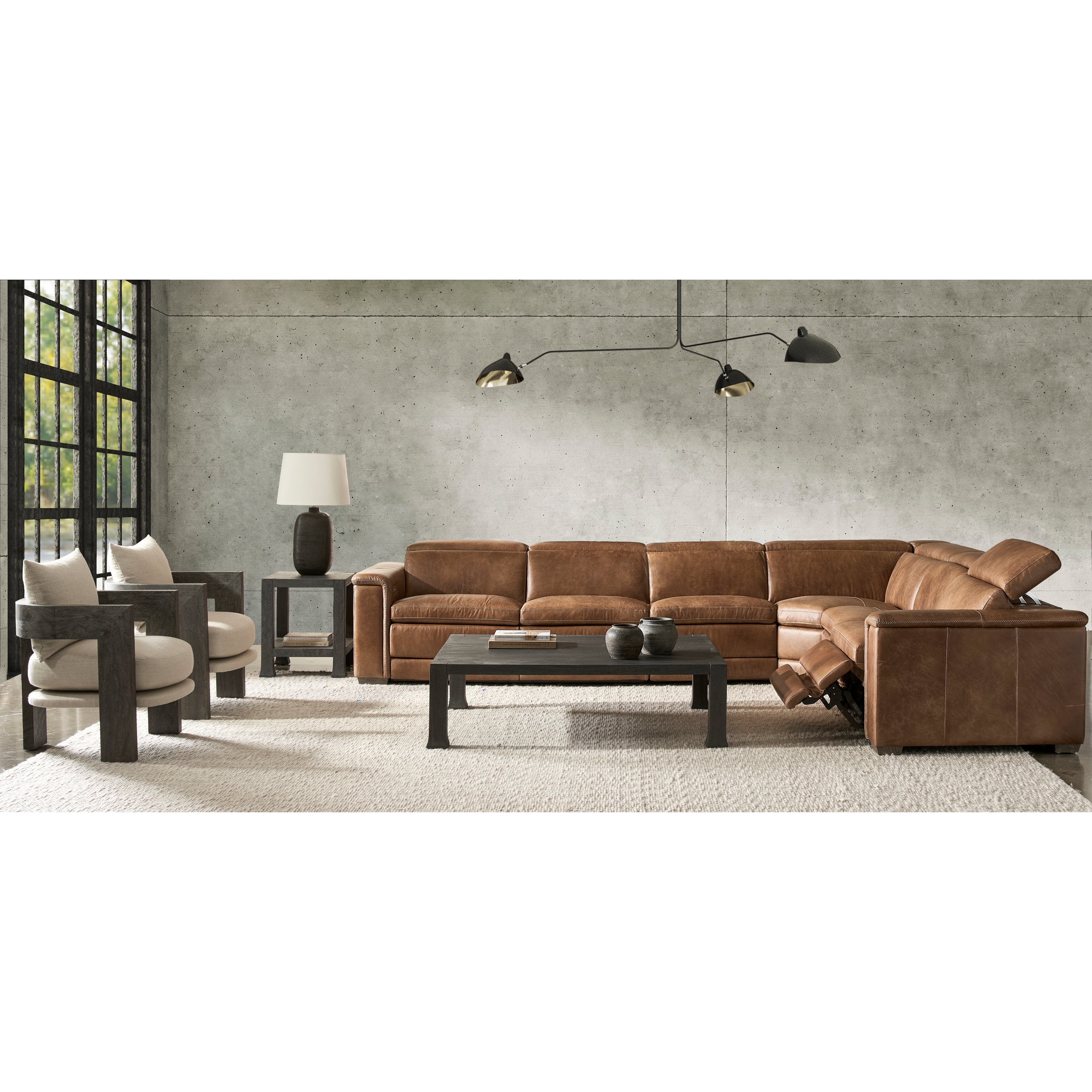 Lioni Leather 4-Piece Power Motion Sectional by Bernhardt