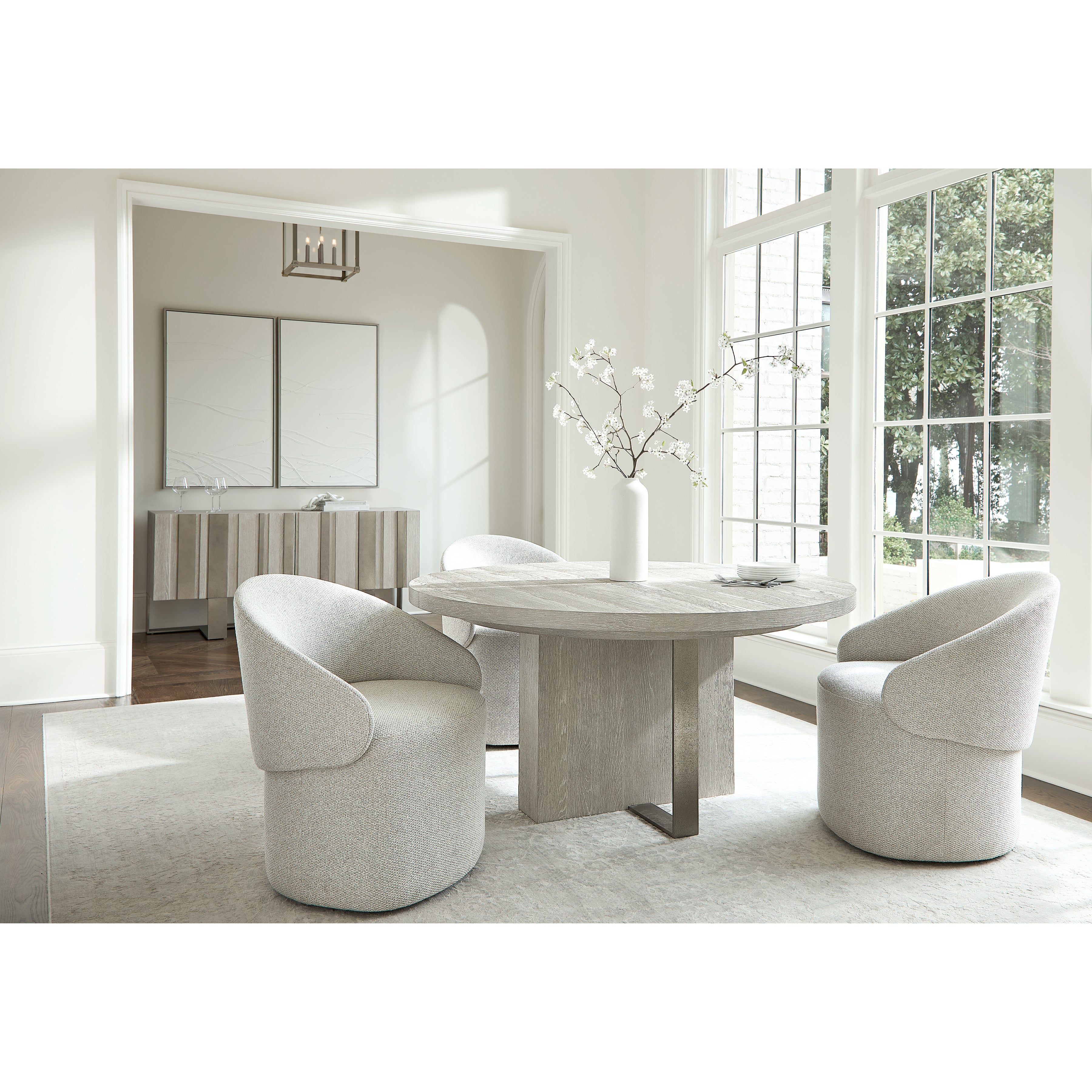 Tempo Round Dining Table by Bernhardt
