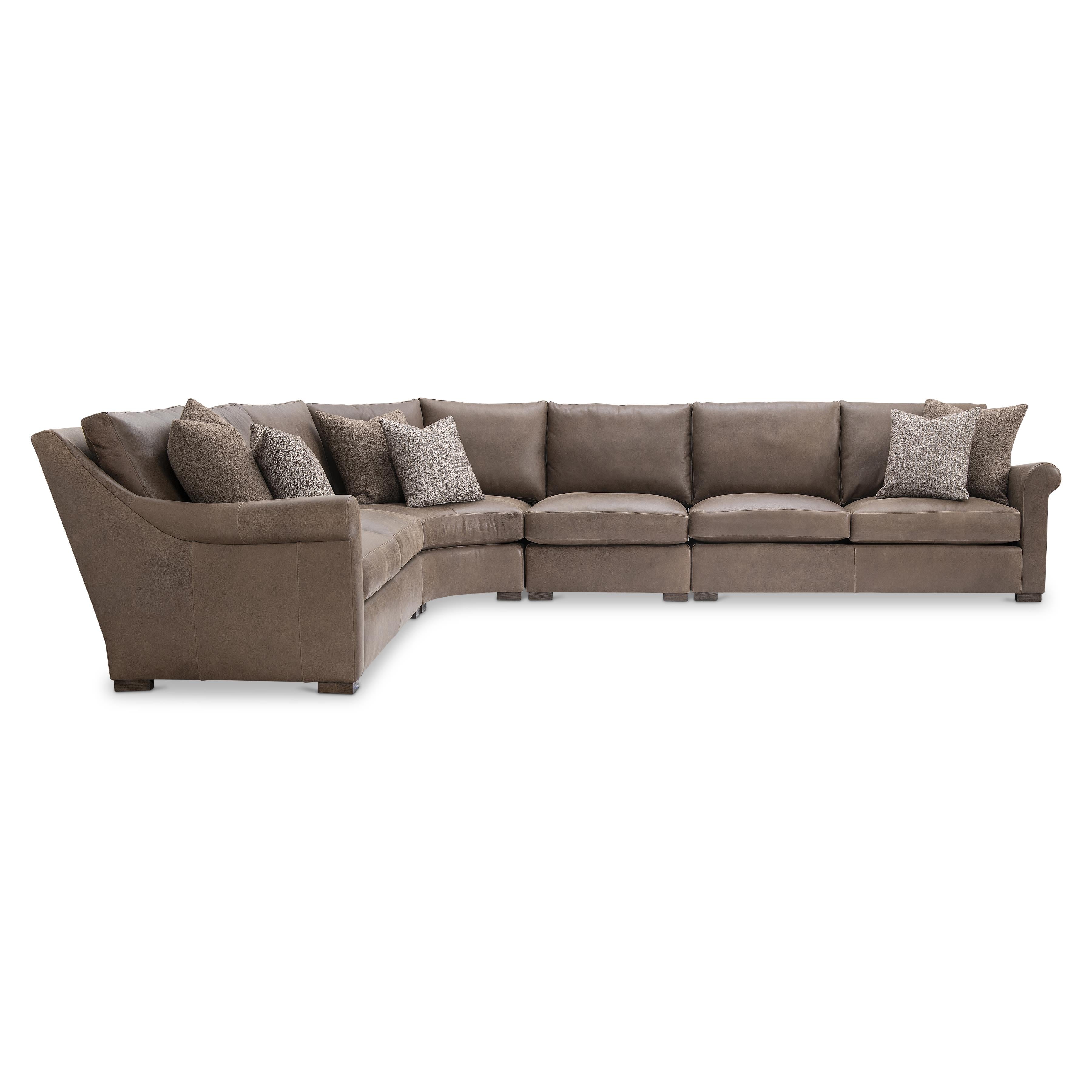 Keirnan 4-Piece Leather Sectional by Bernhardt