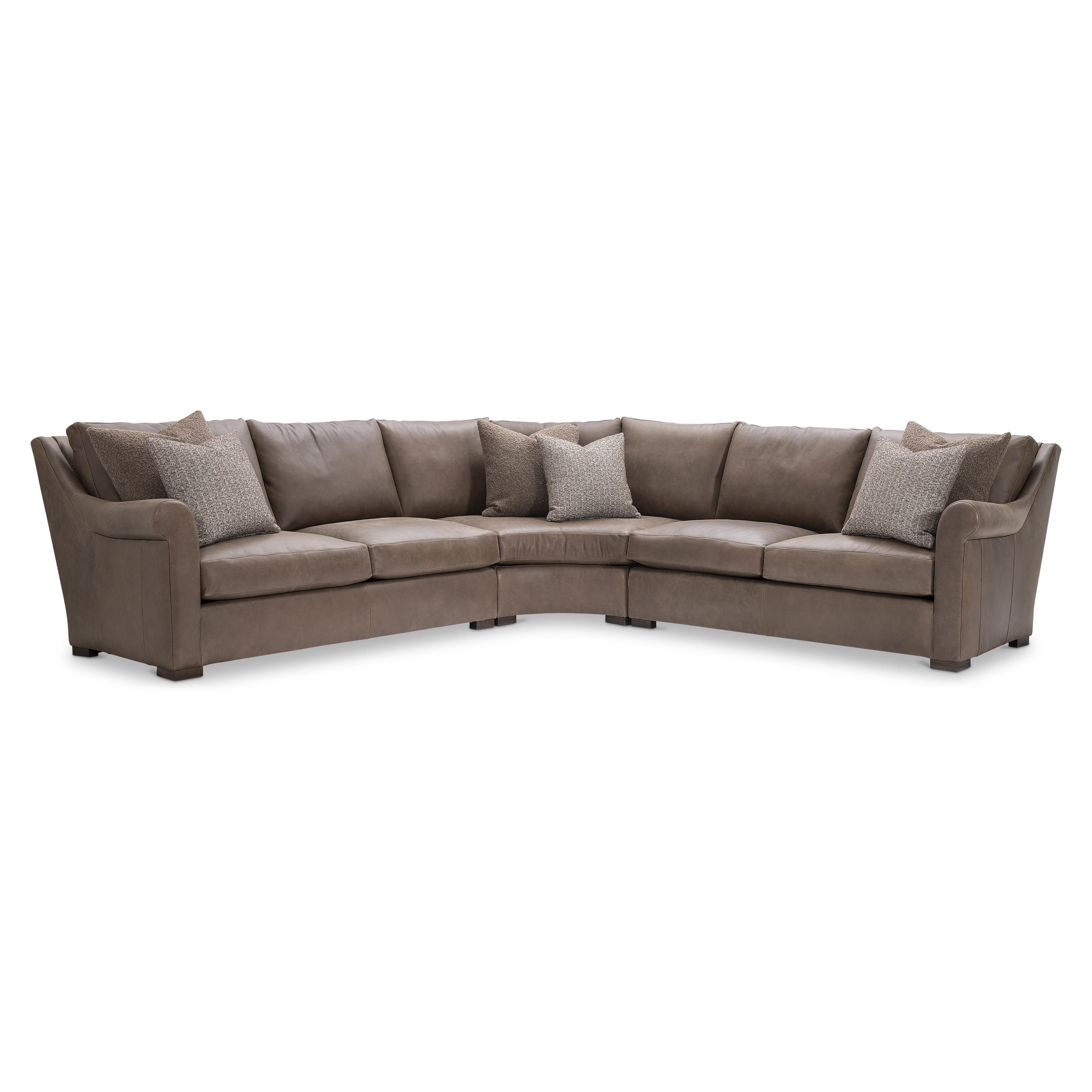 Keirnan 3-Piece Leather Sectional by Bernhardt