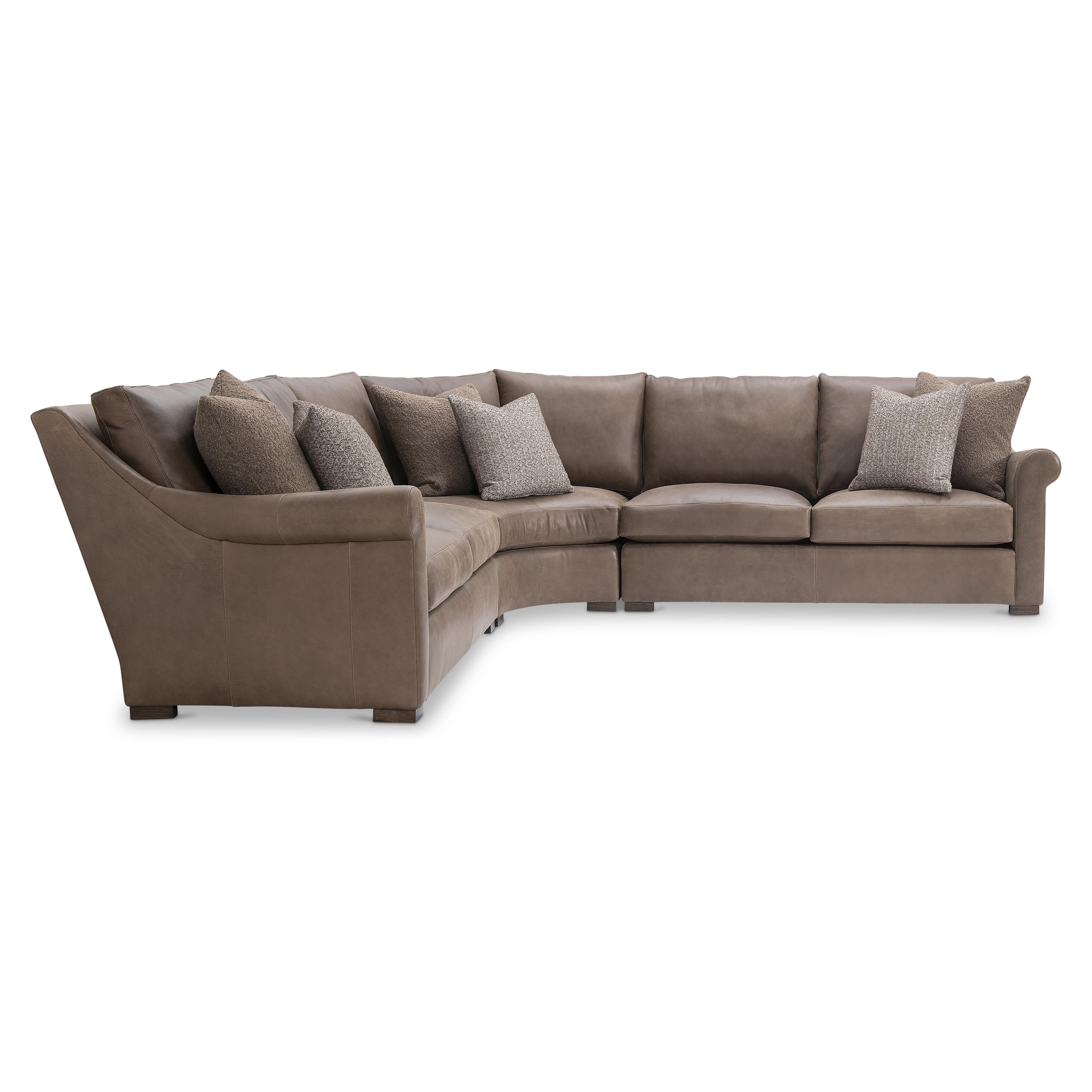 Keirnan 3-Piece Leather Sectional by Bernhardt