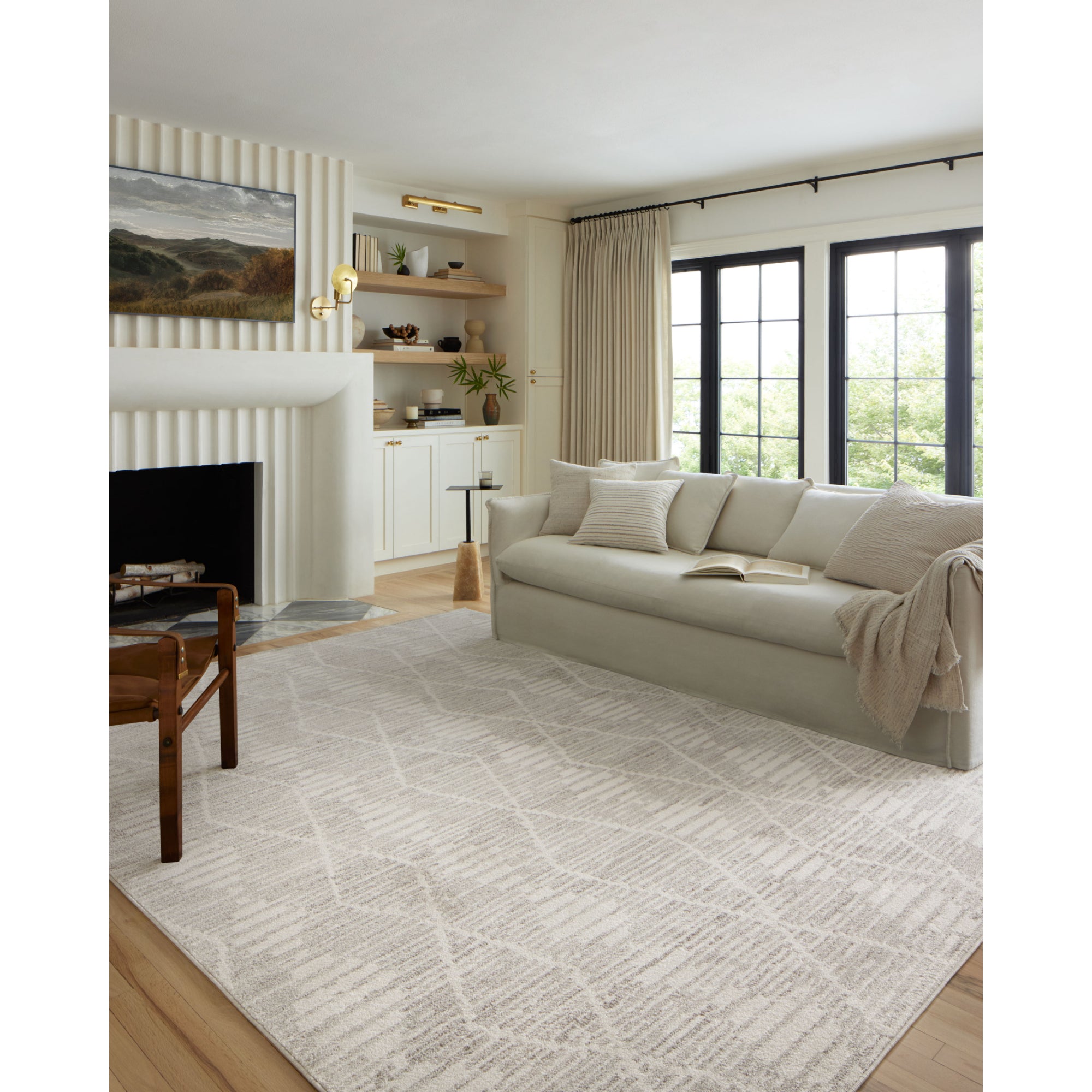 Loloi Kamala Ivory/Silver Rug