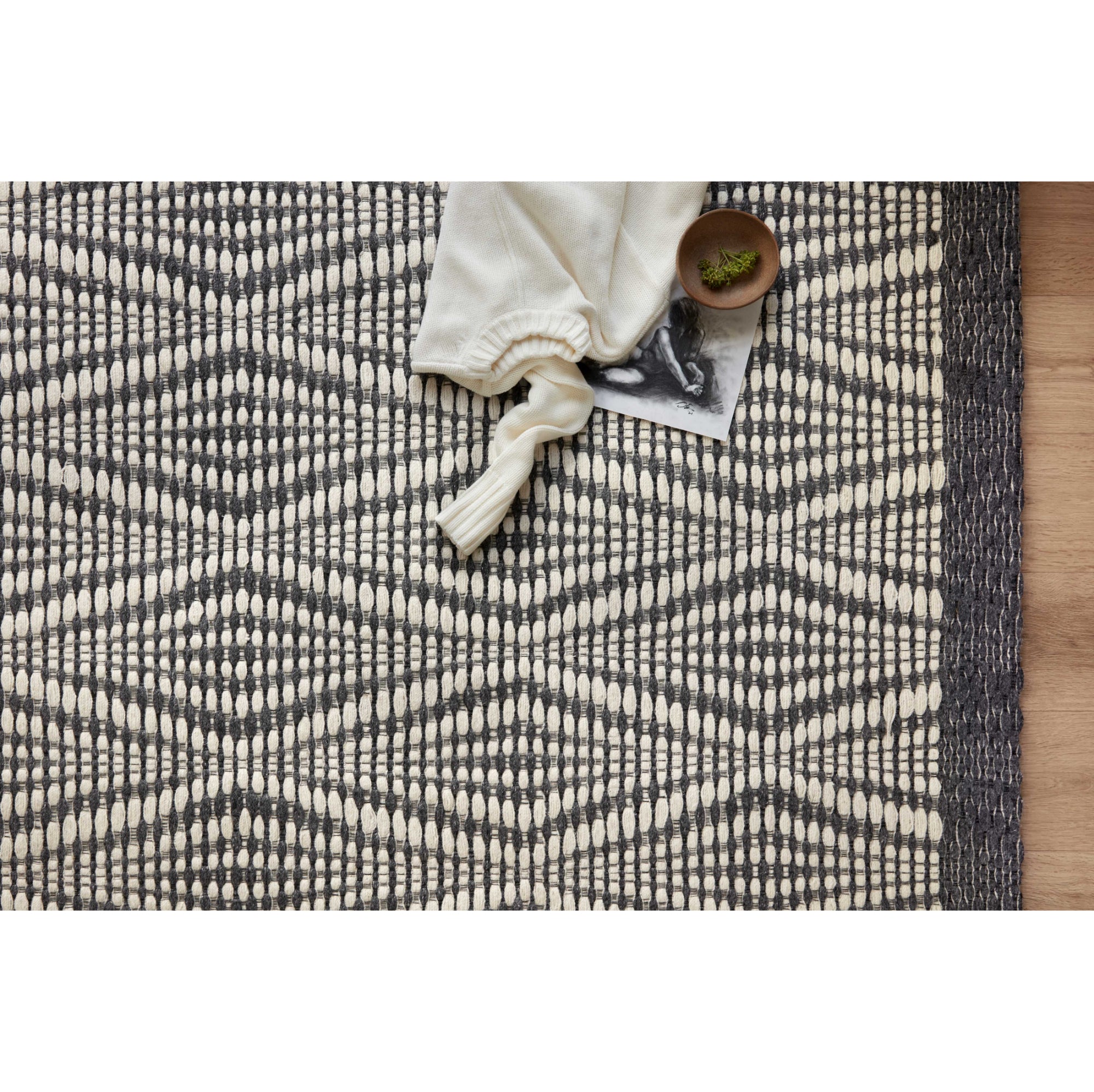 Loloi Kenzie Ivory/Charcoal Rug