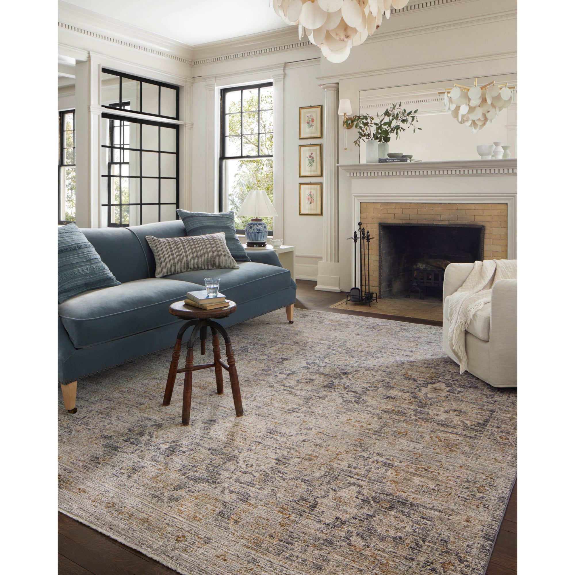 Jean Stoffer x Loloi Katherine Charcoal/Gold Rug