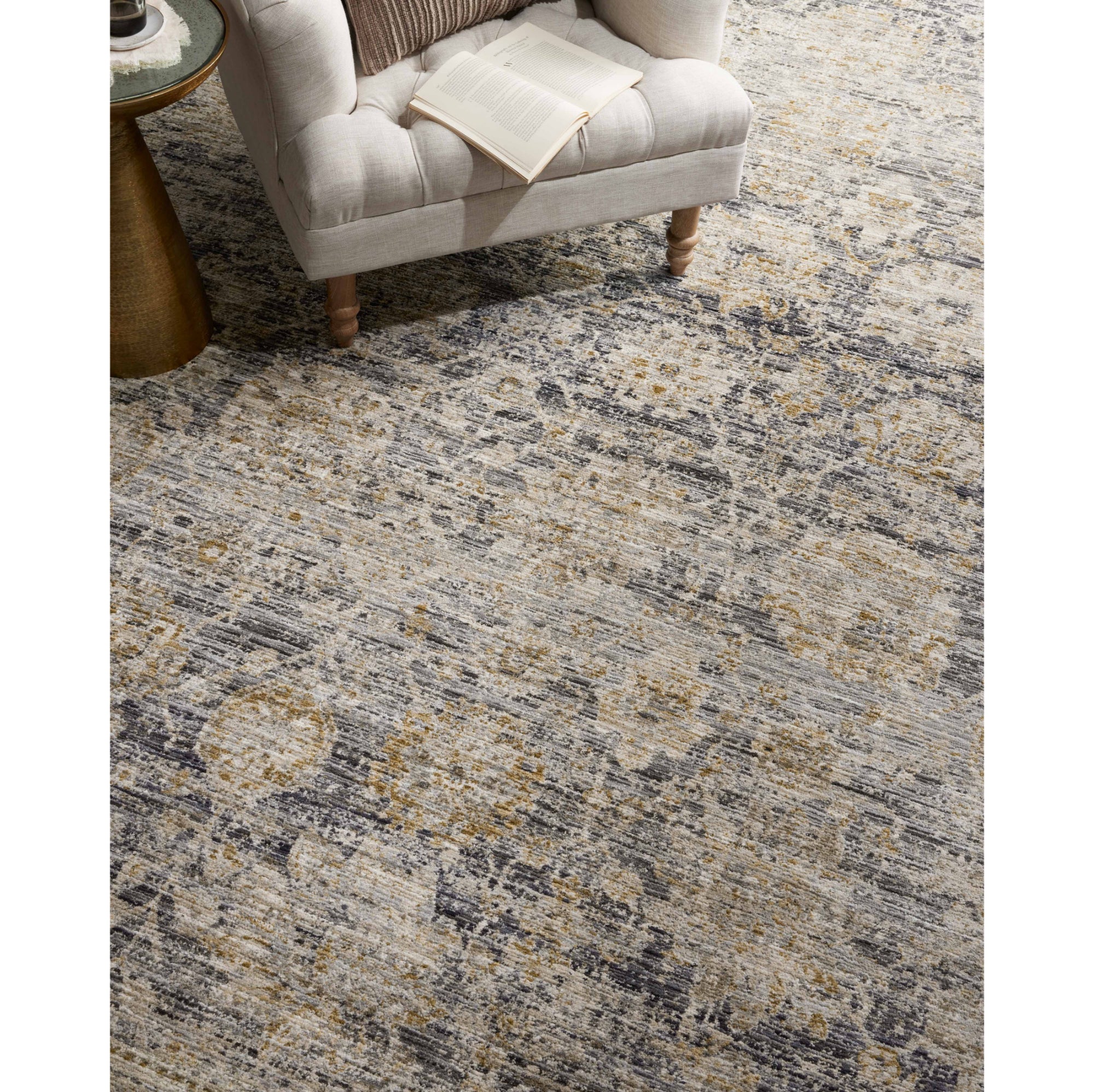 Jean Stoffer x Loloi Katherine Charcoal/Gold Rug