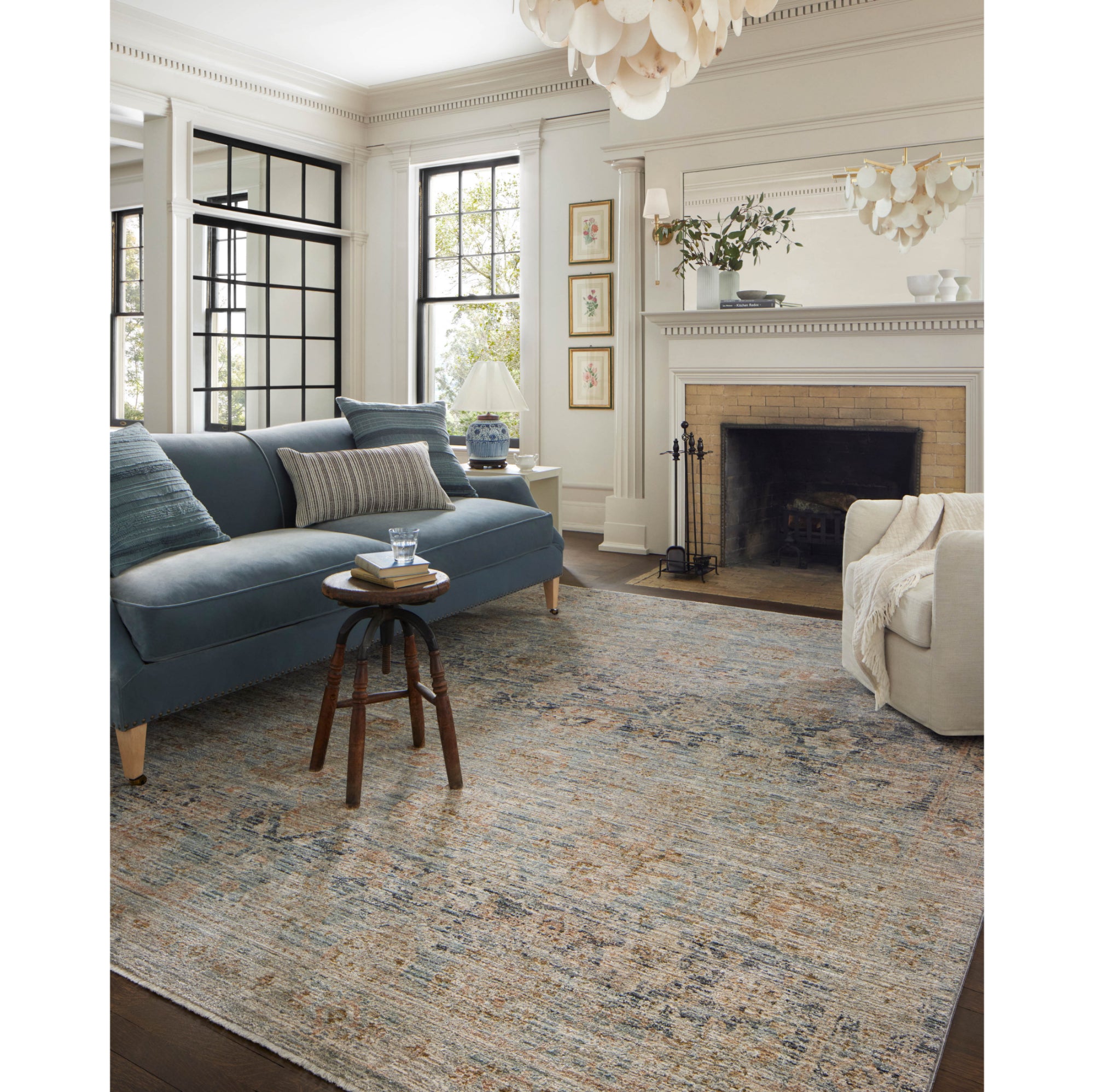Jean Stoffer x Loloi Katherine Ocean/Coral Rug
