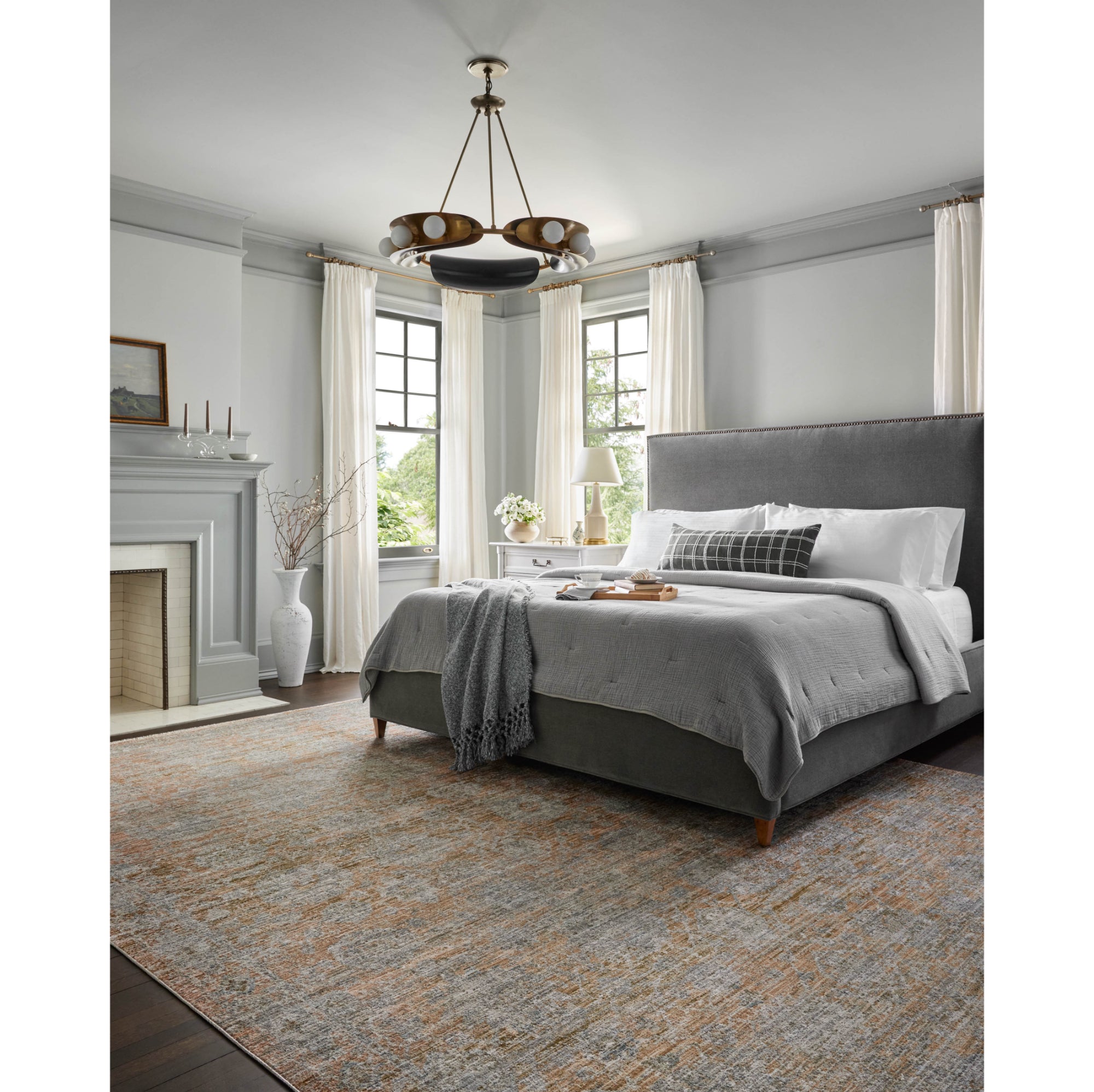 Jean Stoffer x Loloi Katherine Terracotta/Smoke Rug