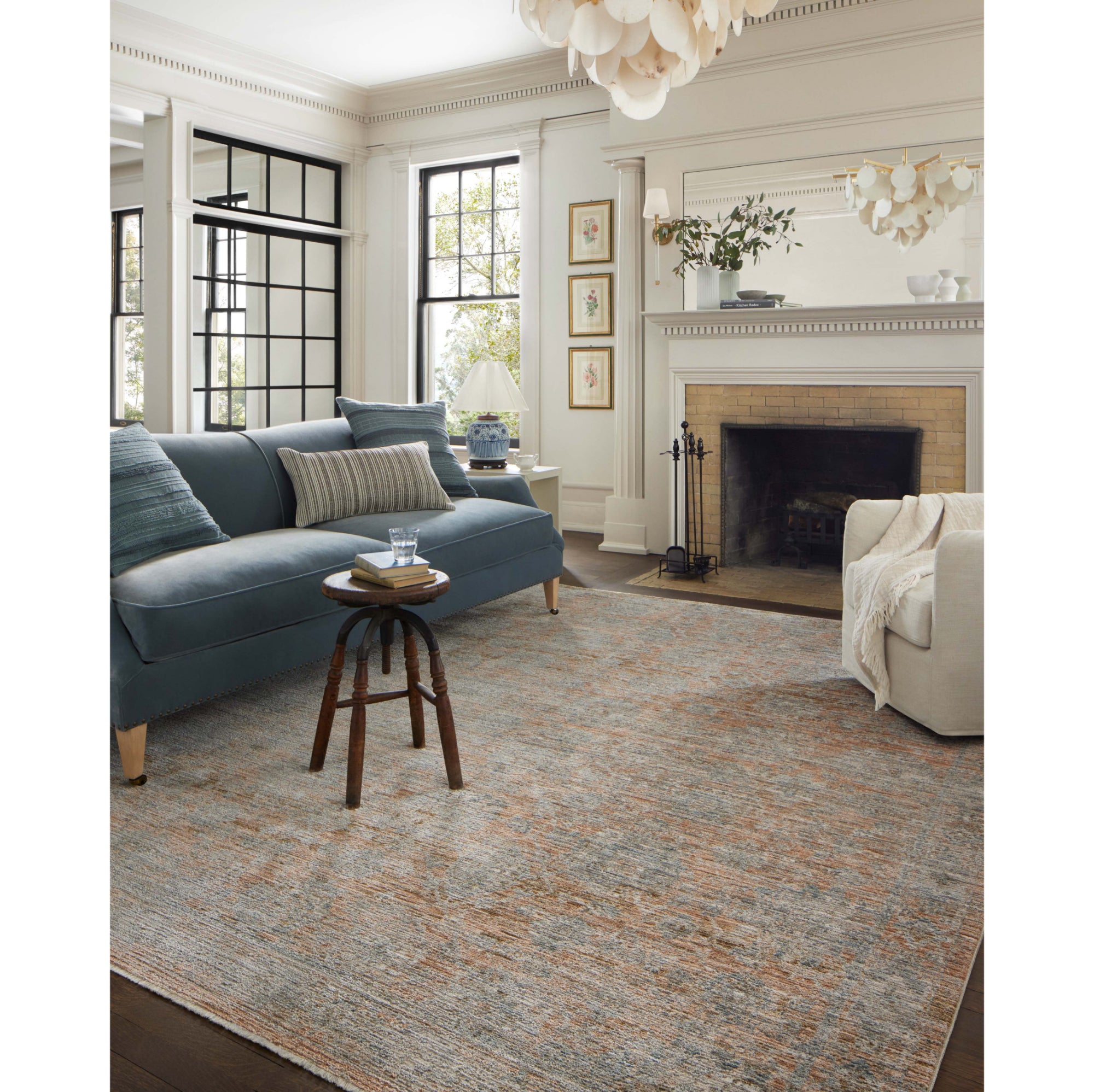 Jean Stoffer x Loloi Katherine Terracotta/Smoke Rug