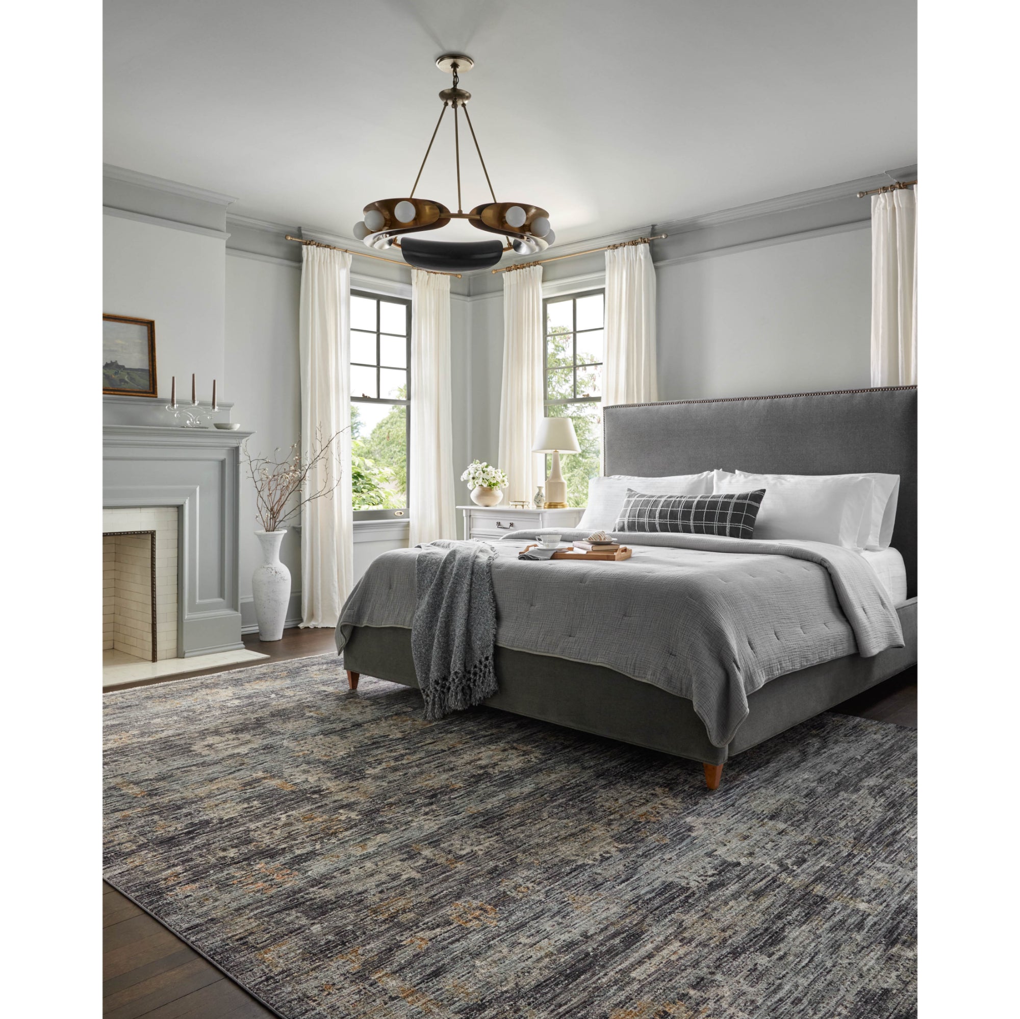 Jean Stoffer x Loloi Katherine Ink/Jade Rug