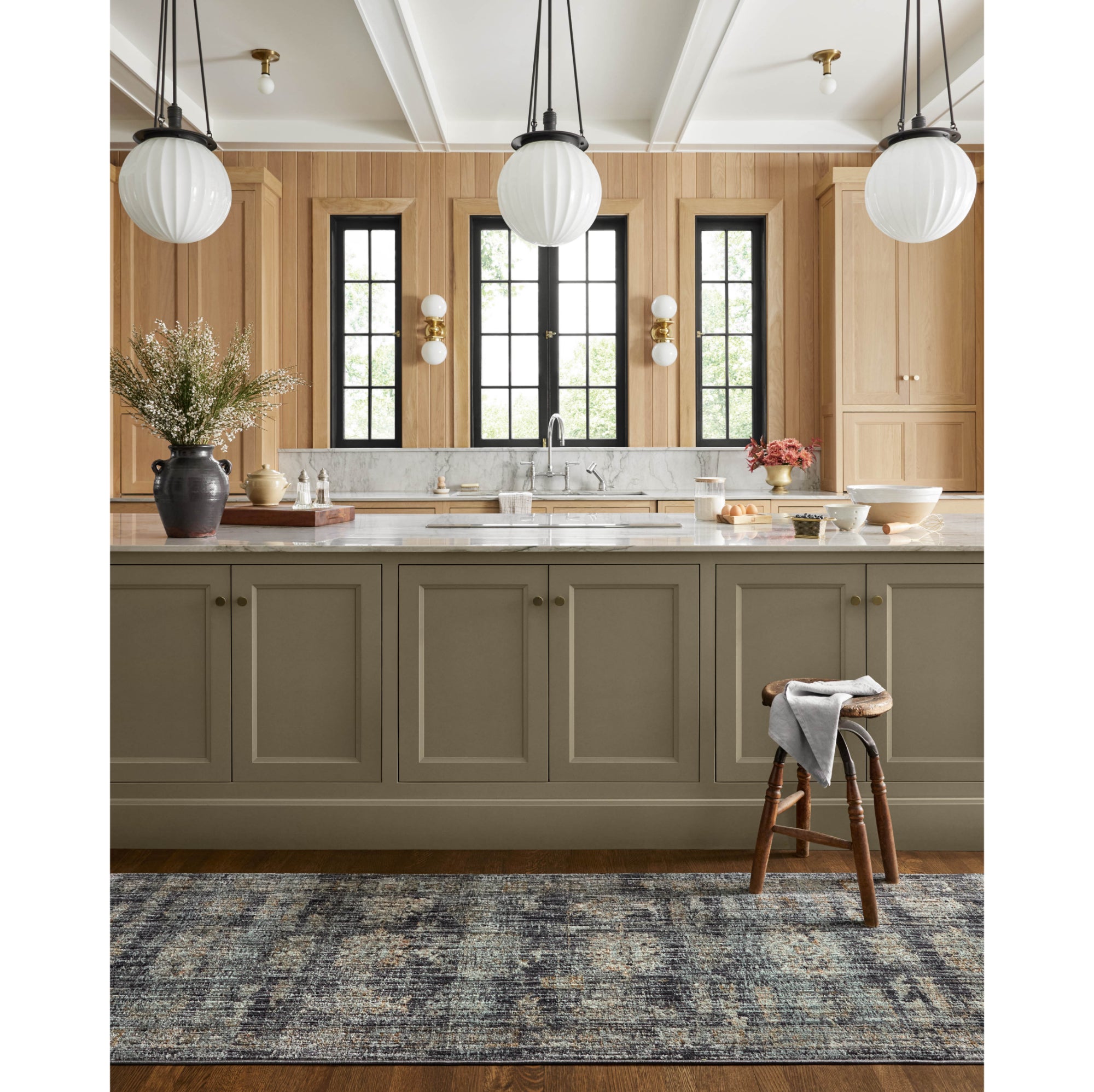 Jean Stoffer x Loloi Katherine Ink/Jade Rug