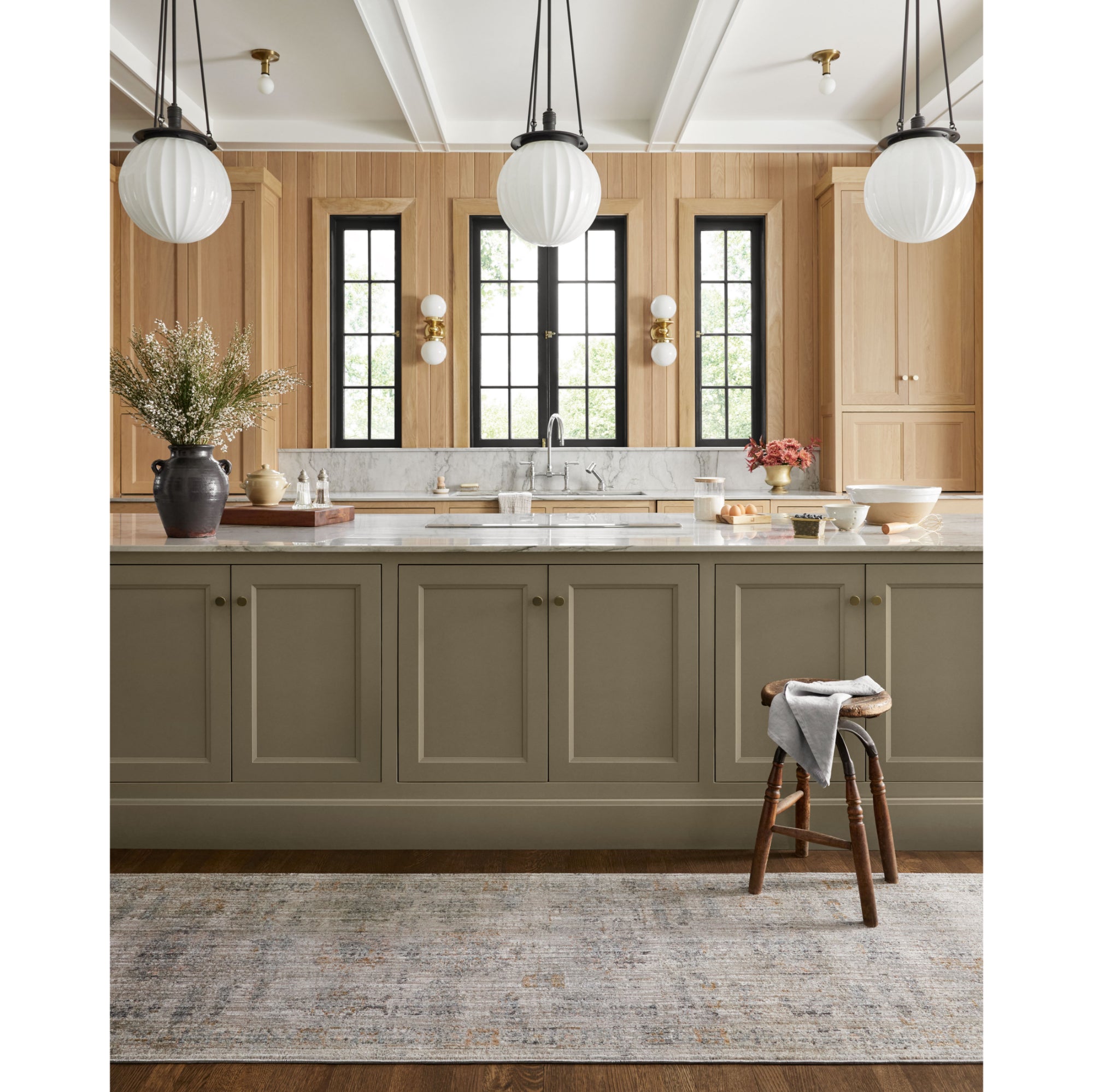 Jean Stoffer x Loloi Katherine Pebble/Ocean Rug