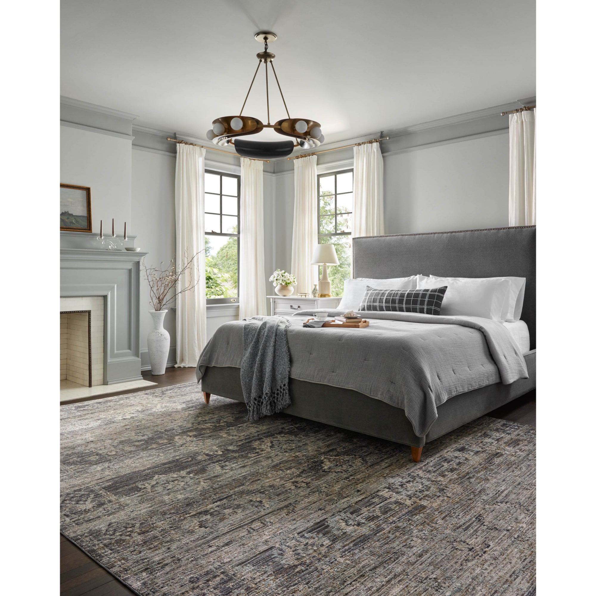 Jean Stoffer x Loloi Katherine Graphite/Jade Rug
