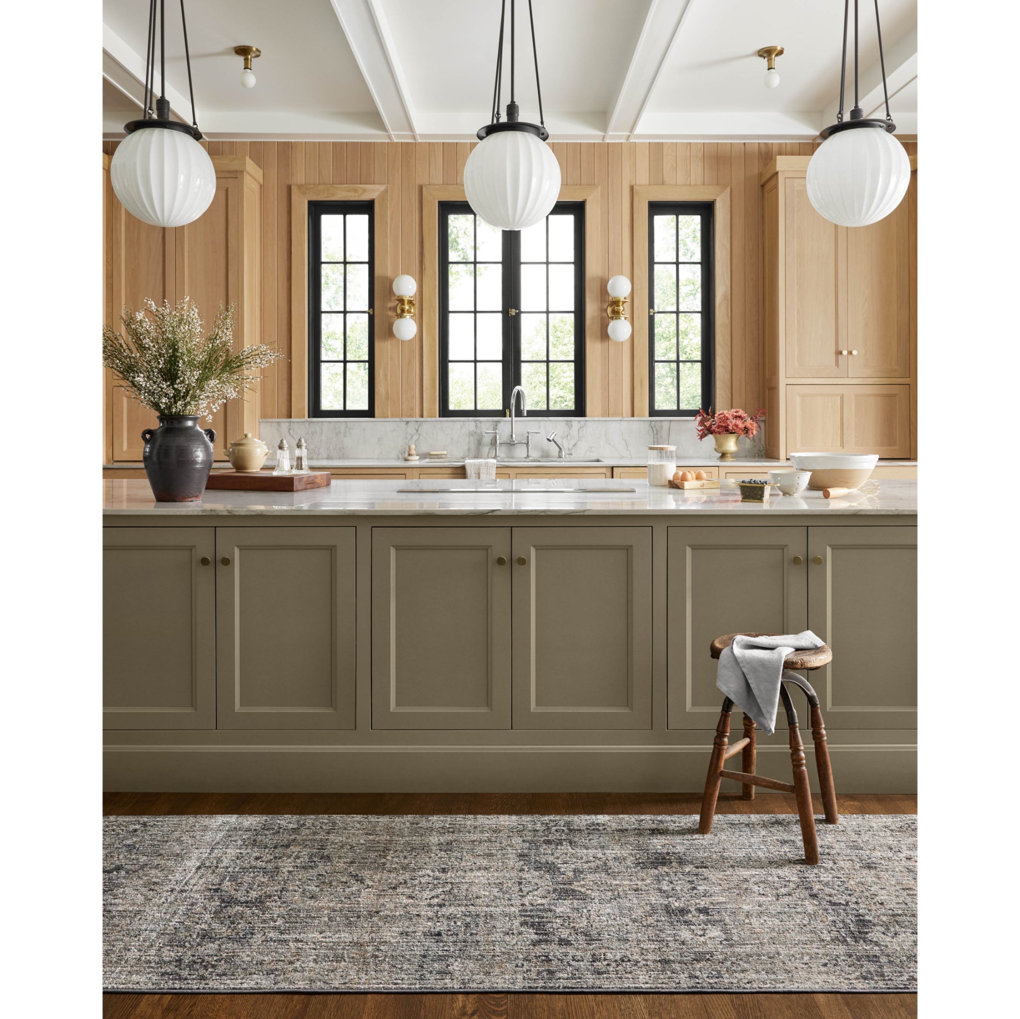 Jean Stoffer x Loloi Katherine Graphite/Jade Rug